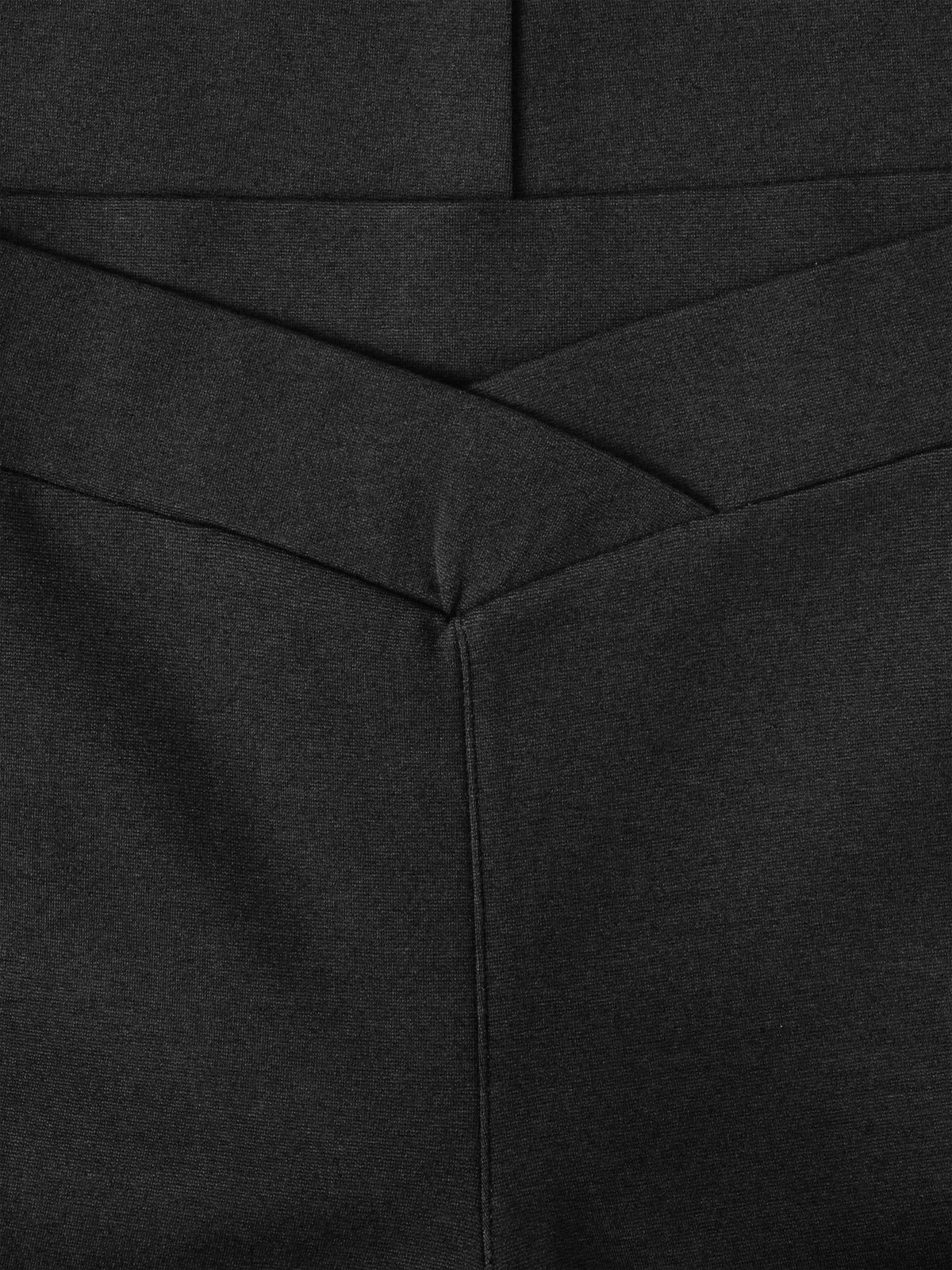Women’s Crossover Leggings in Gray/Black - Hat and Beyond stretch leggings