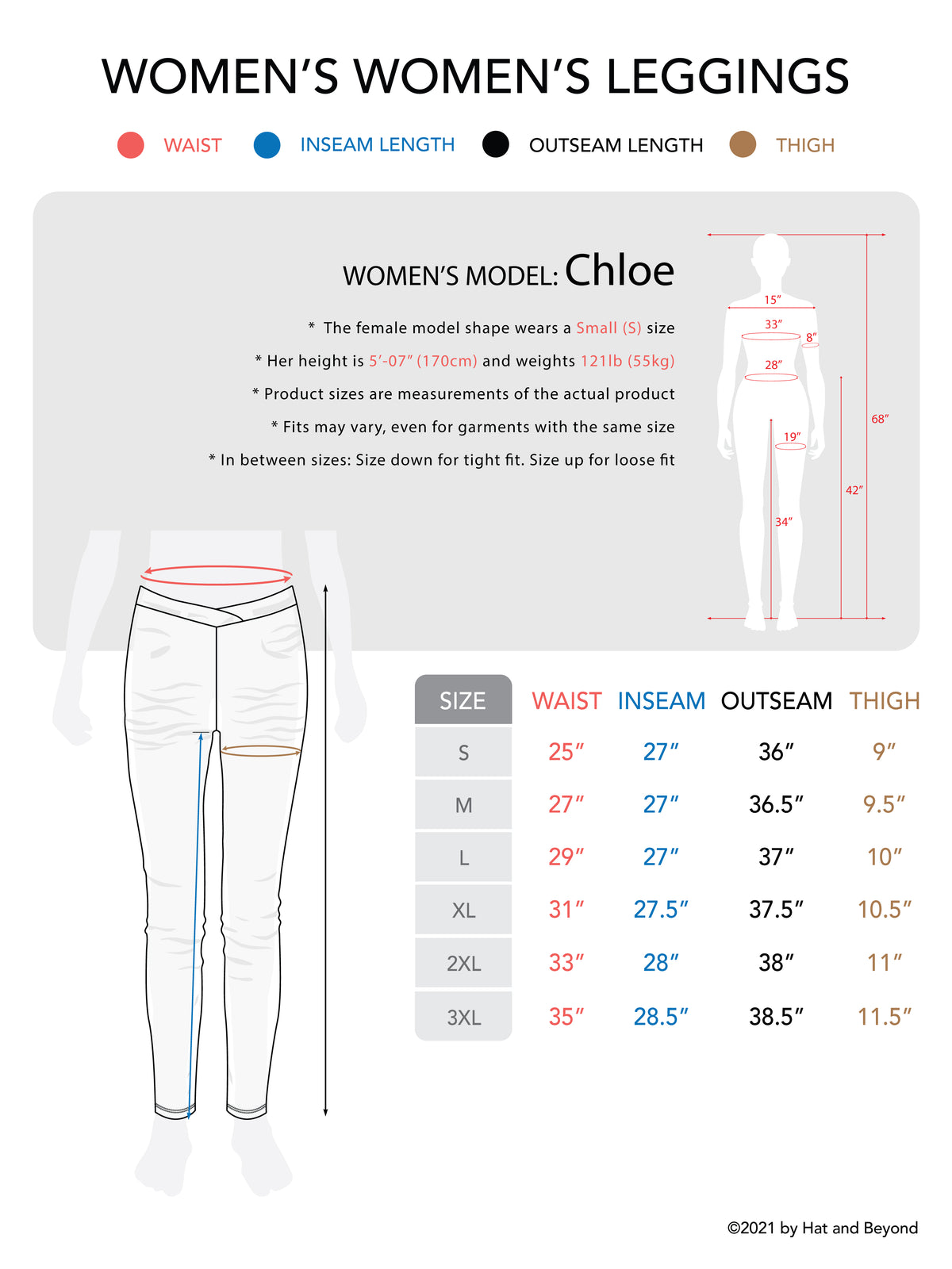 Women’s Crossover Leggings in Black - Hat and Beyond stretch leggings