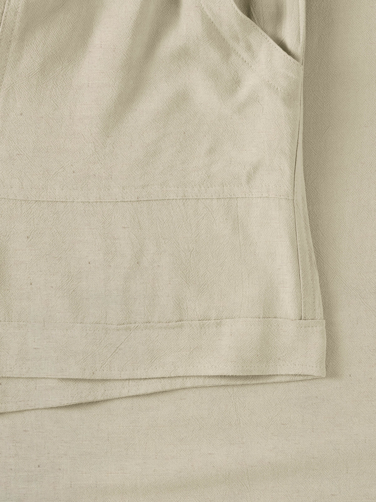 Women’s Linen Blend Beach Cover Up Shorts Vacation Resort Lounge [Slightly Sheer] in Natural Linen - Hat and Beyond casual shorts