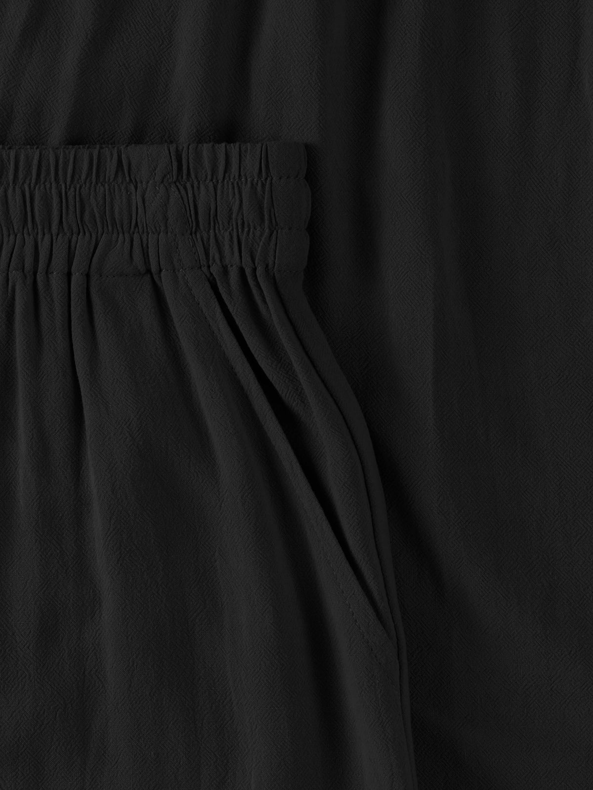 Women’s Capri Beach Cover Linen Pants in Black - Hat and Beyond linen pants