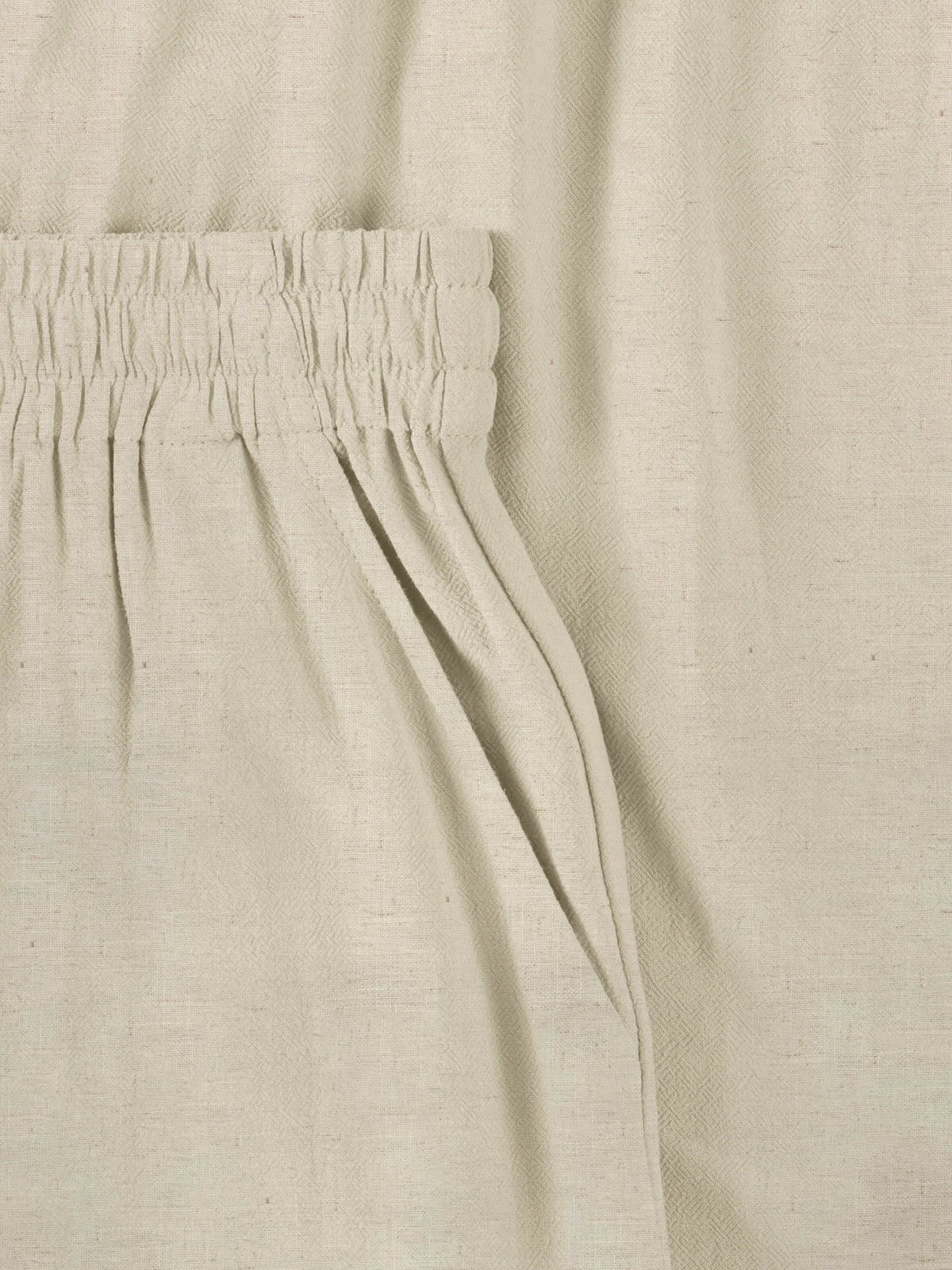 Women’s Capri Beach Cover Linen Pants in Natural Linen - Hat and Beyond linen pants