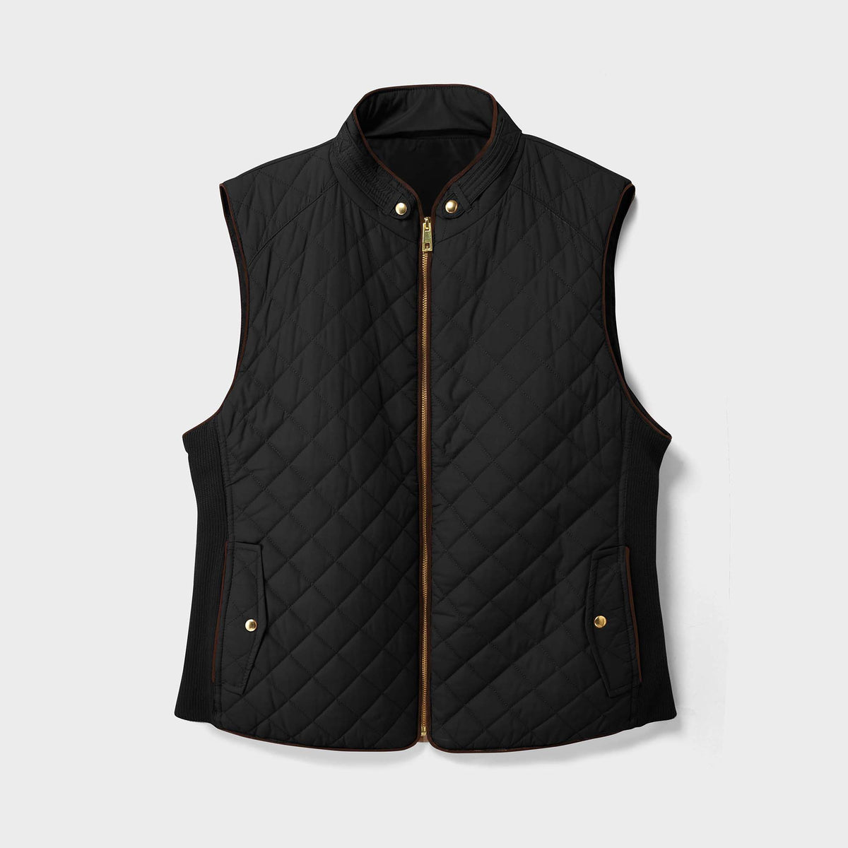 Women’s Vest in women vest_women puffer vest_sweater vest women_sweat vest for women_ladies vests_women's dressy vests_women fashion vest_Black - Hat and Beyond blank apparel