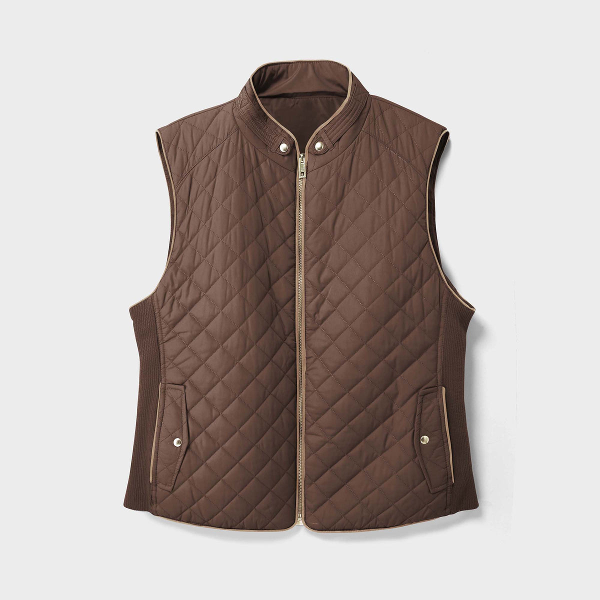 Women’s Vest in women vest_women puffer vest_sweater vest women_sweat vest for women_ladies vests_women's dressy vests_women fashion vest_Brown - Hat and Beyond blank apparel