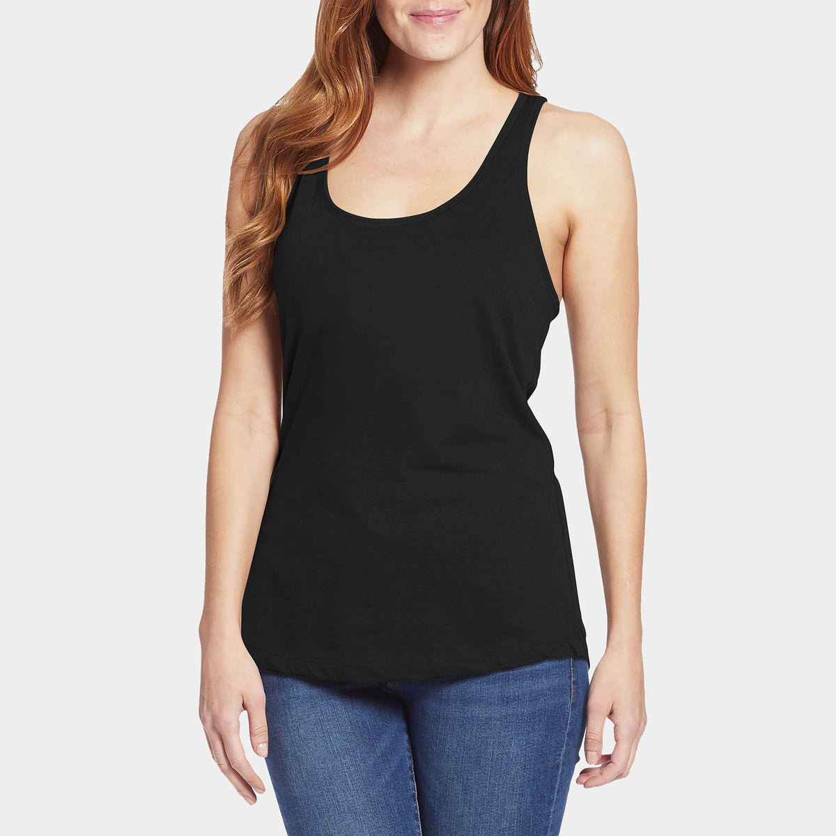 Women’s Racerback Tank Top in tank top_tank tops for women_racerback tank_workout tank tops_muscle tee_plus size tank tops_racerback tank tops_hot women in tank tops_Black - Hat an