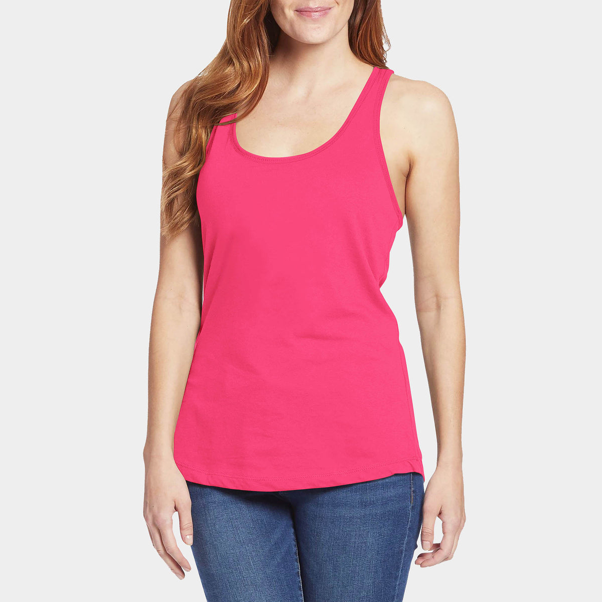 Women’s Racerback Tank Top in tank top_tank tops for women_racerback tank_workout tank tops_muscle tee_plus size tank tops_racerback tank tops_hot women in tank tops_HotPink - Hat 