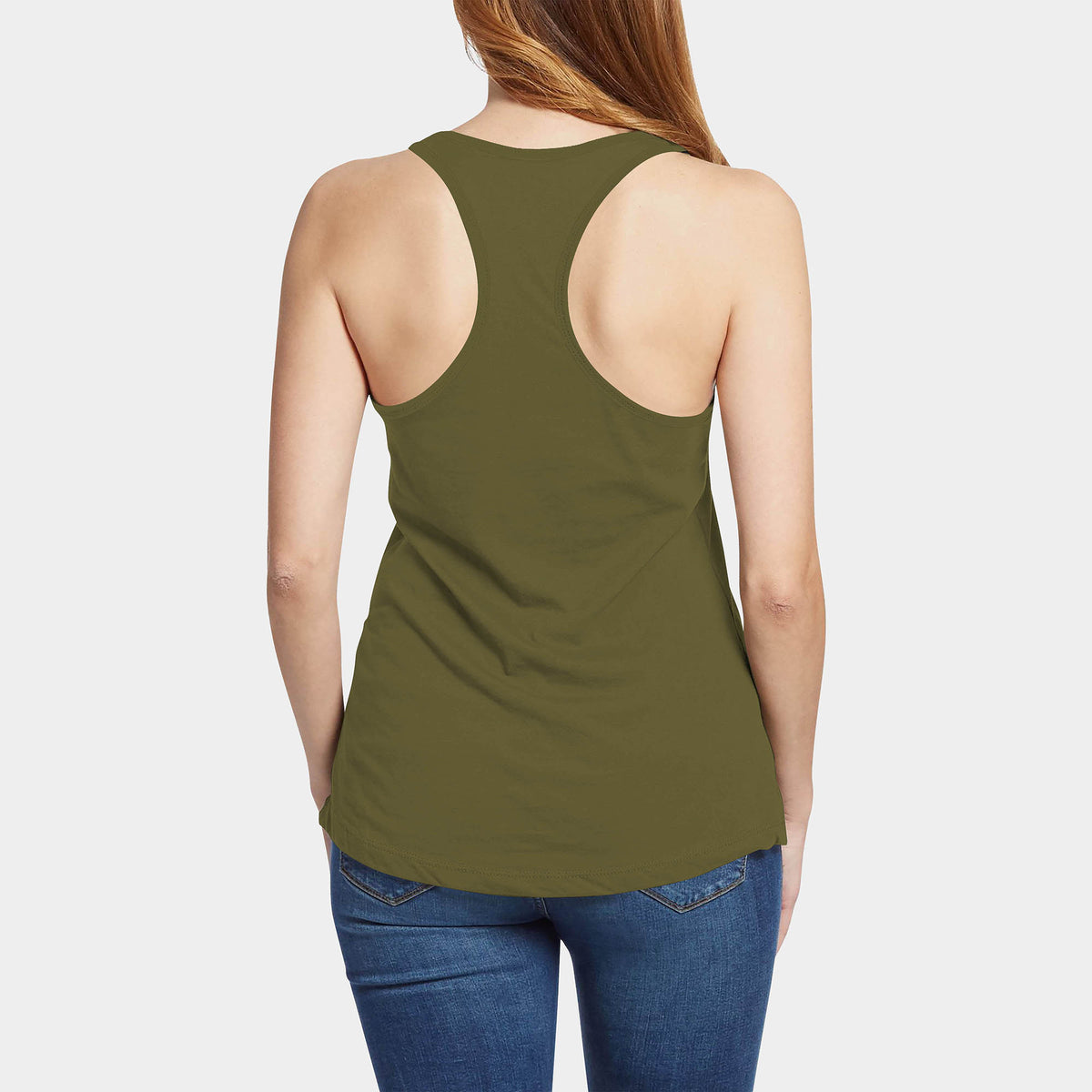 Women’s Racerback Tank Top in tank top_tank tops for women_racerback tank_workout tank tops_muscle tee_plus size tank tops_racerback tank tops_hot women in tank tops_Military Green