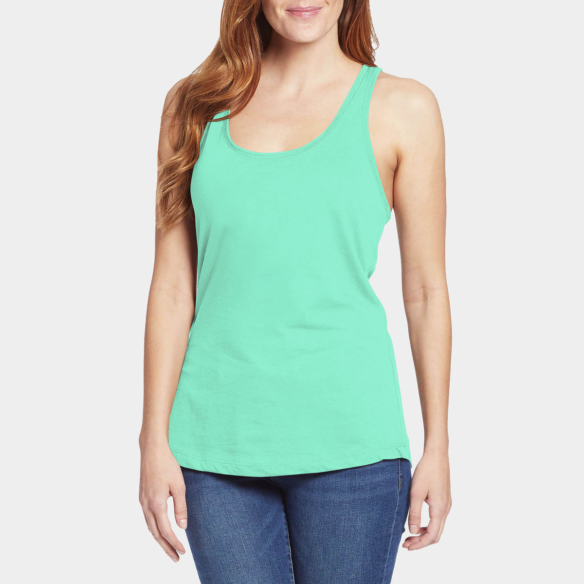 Women’s Racerback Tank Top in tank top_tank tops for women_racerback tank_workout tank tops_muscle tee_plus size tank tops_racerback tank tops_hot women in tank tops_Mint - Hat and