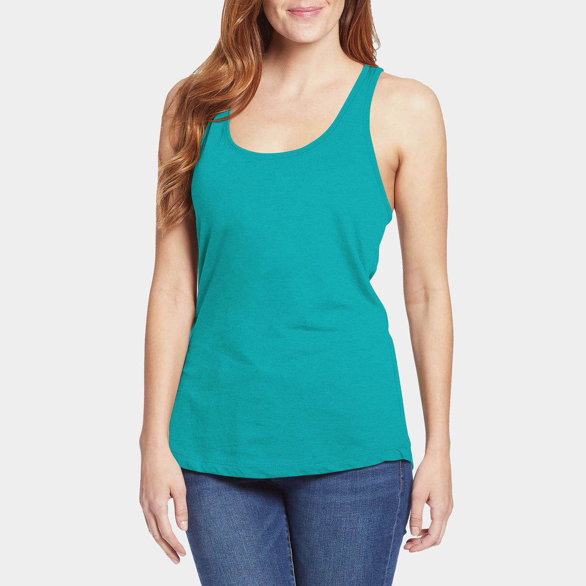 Women’s Racerback Tank Top in tank top_tank tops for women_racerback tank_workout tank tops_muscle tee_plus size tank tops_racerback tank tops_hot women in tank tops_Teal Blue Heat