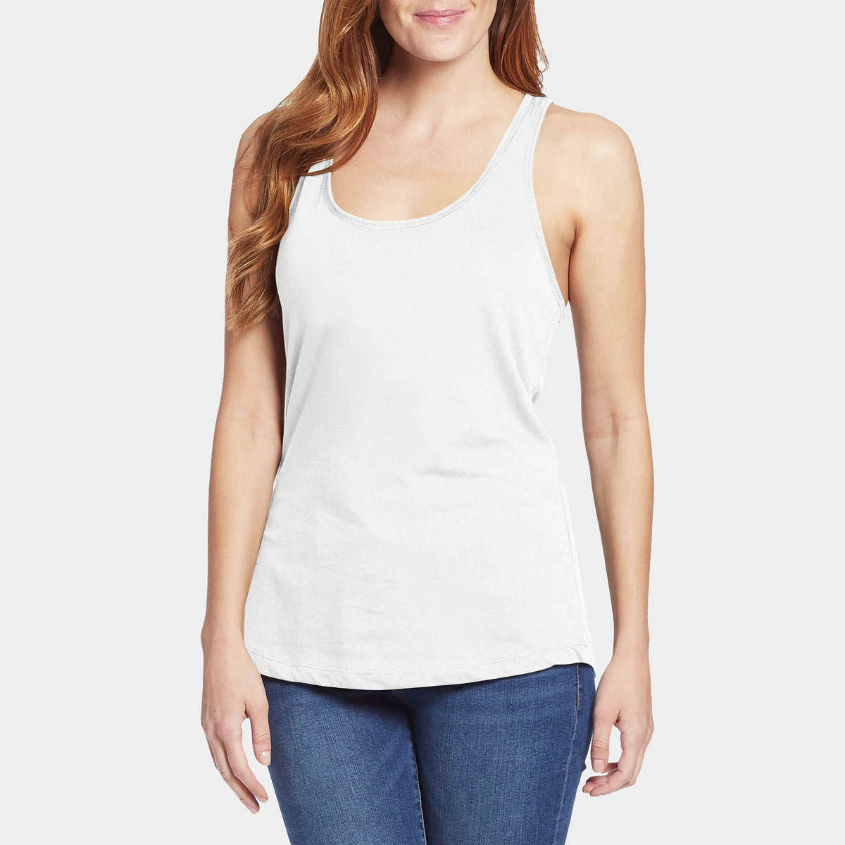 Women’s Racerback Tank Top in tank top_tank tops for women_racerback tank_workout tank tops_muscle tee_plus size tank tops_racerback tank tops_hot women in tank tops_White - Hat an
