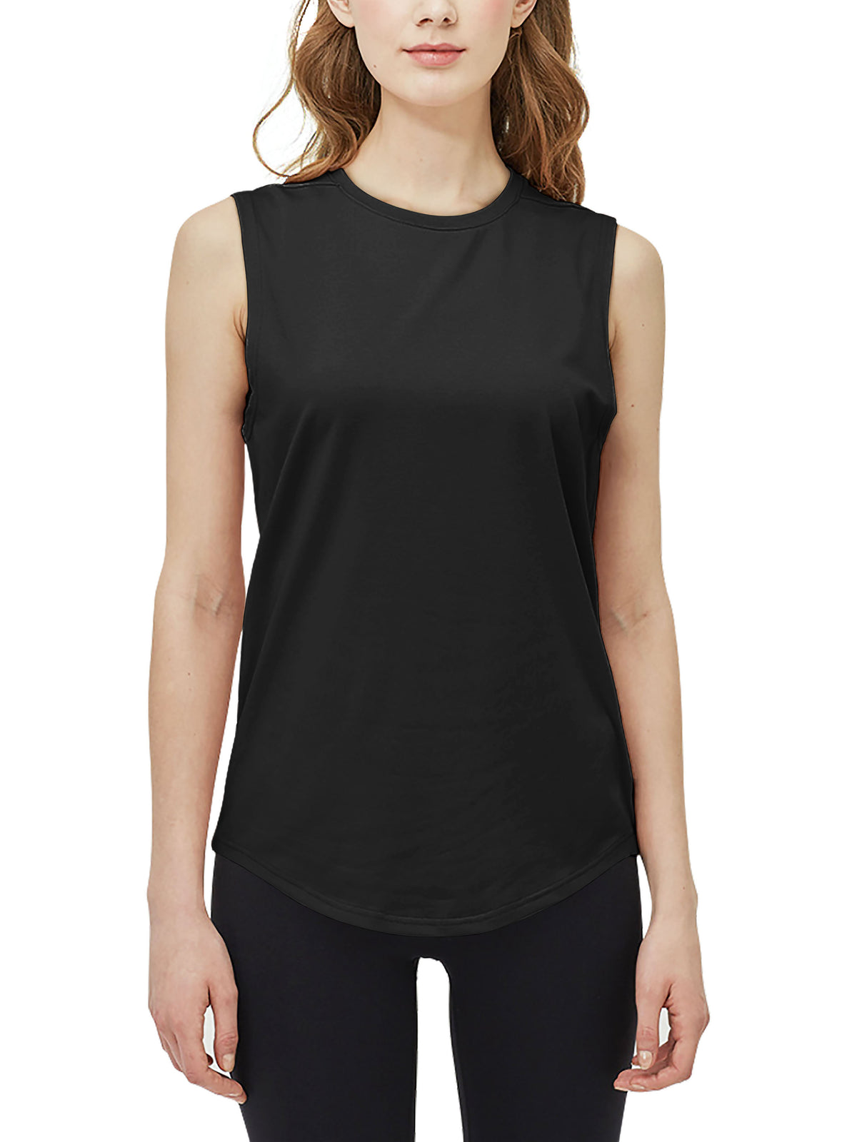 Women’s Premium Cotton Modal Tank Top Round Bottom in Anthracite - Hat and Beyond tank top