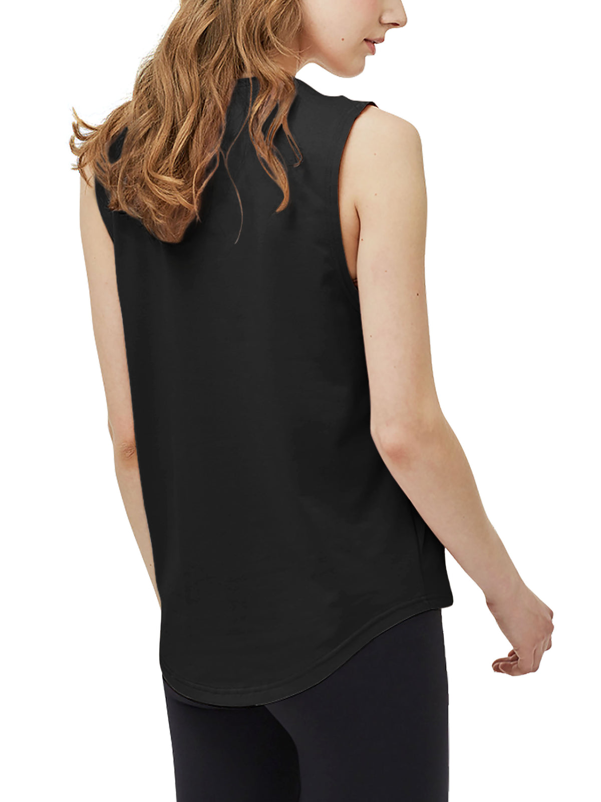 Women’s Premium Cotton Modal Tank Top Round Bottom in Anthracite - Hat and Beyond tank top