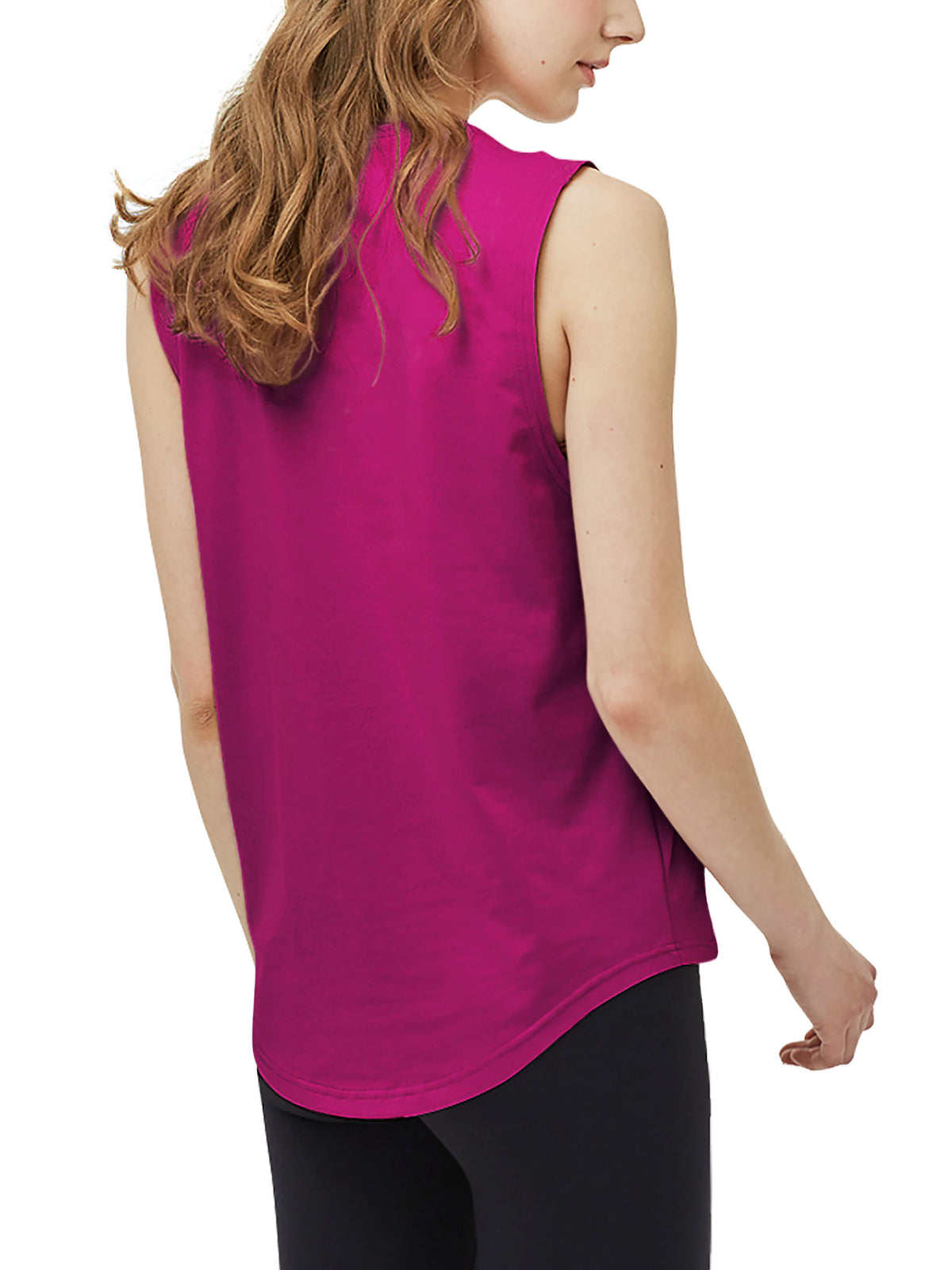 Women’s Premium Cotton Modal Tank Top Round Bottom in Boysenberry - Hat and Beyond tank top