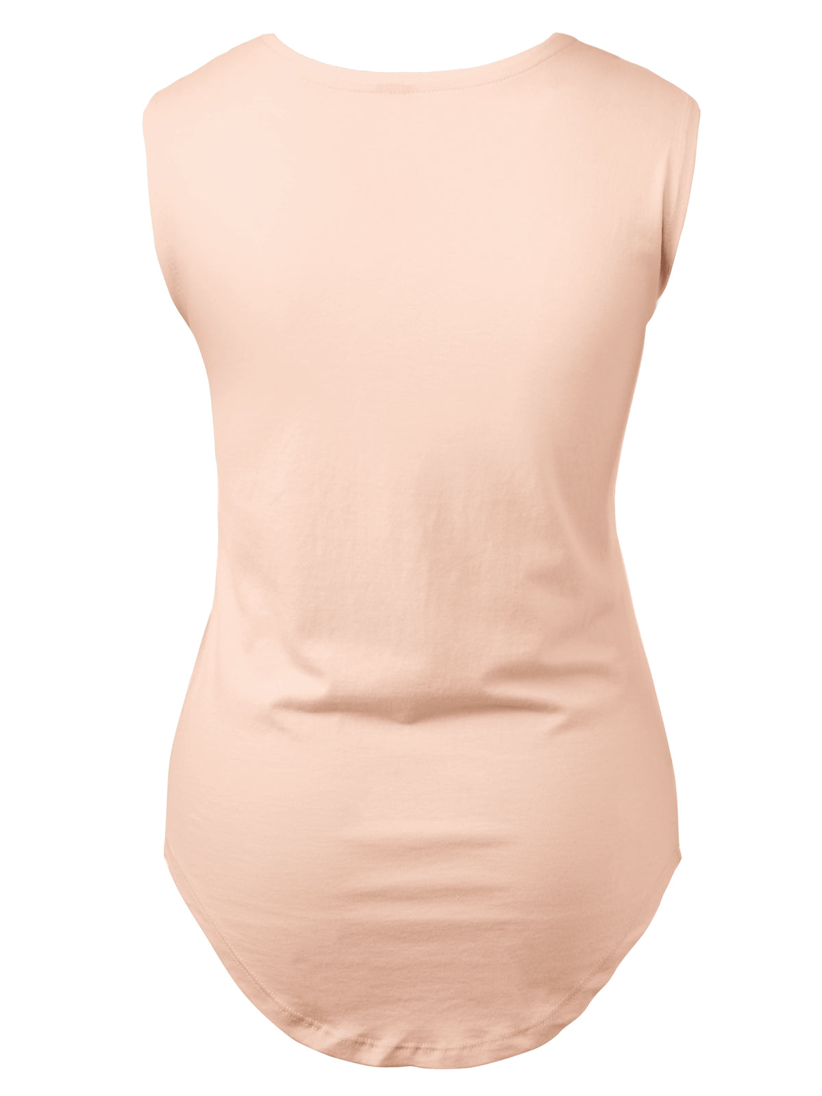 Women’s Premium Cotton Modal Tank Top Round Bottom in Nude Pink - Hat and Beyond tank top