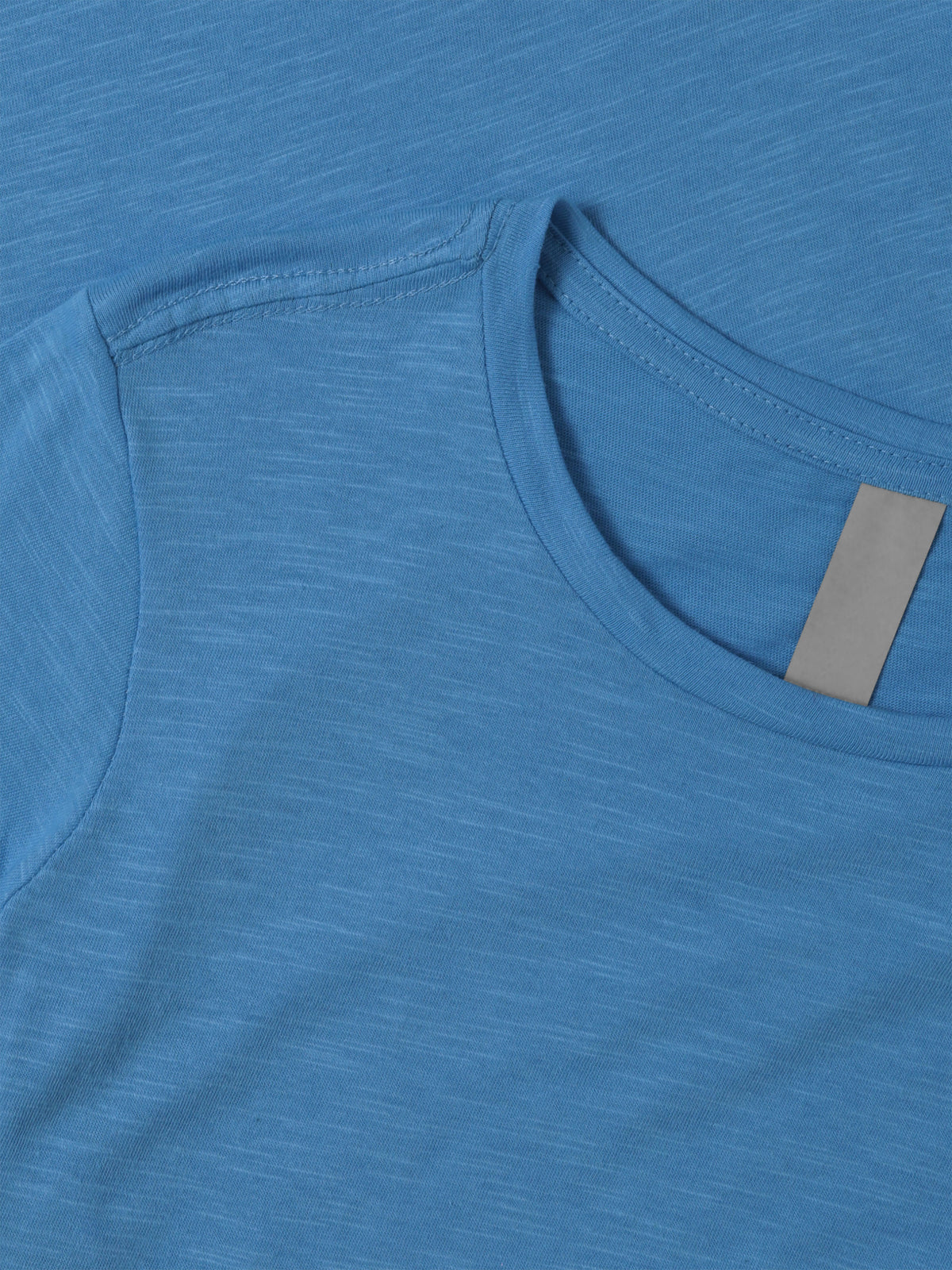 Women’s Lightweight Hipster Round Bottom Short Sleeve Tunic T Shirt in Azure Blue - Hat and Beyond blank tee