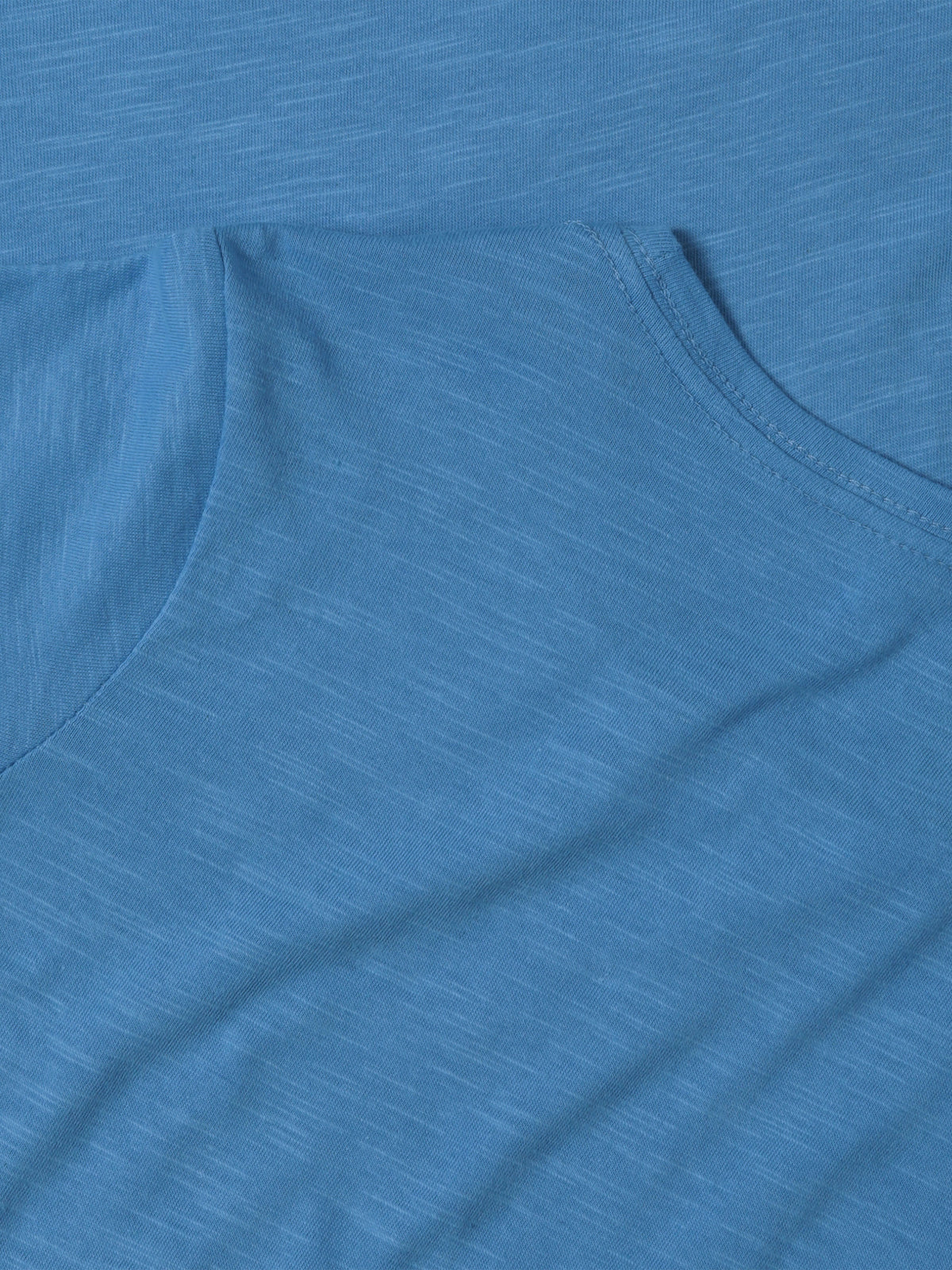 Women’s Lightweight Hipster Round Bottom Short Sleeve Tunic T Shirt in Azure Blue - Hat and Beyond blank tee