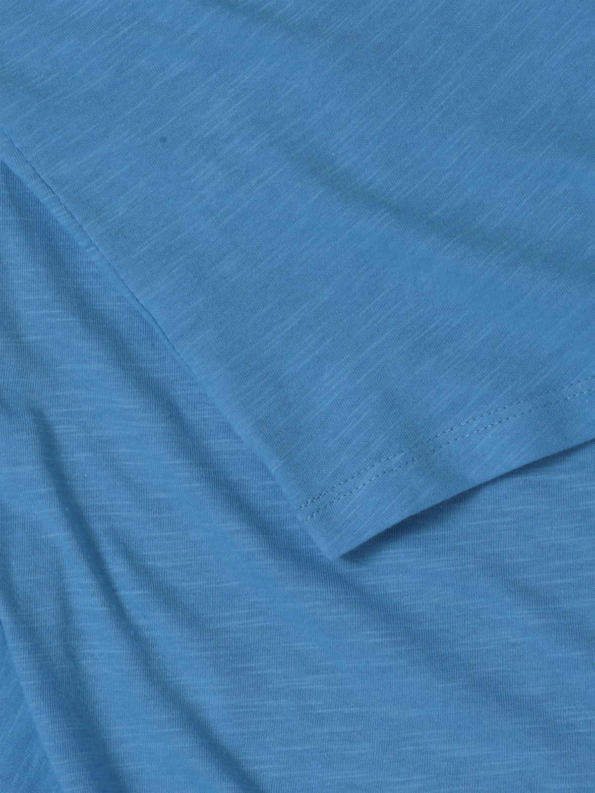 Women’s Lightweight Hipster Round Bottom Short Sleeve Tunic T Shirt in Azure Blue - Hat and Beyond blank tee