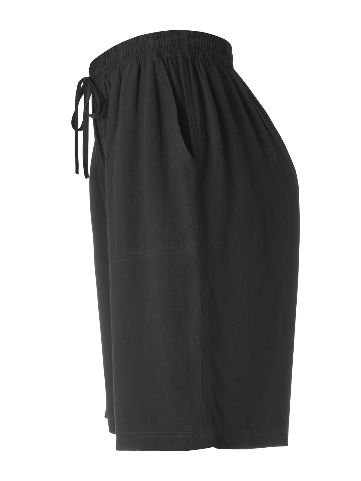 Women’s Beach Cover Long City Shorts [Slightly Sheer] in Black - Hat and Beyond casual shorts