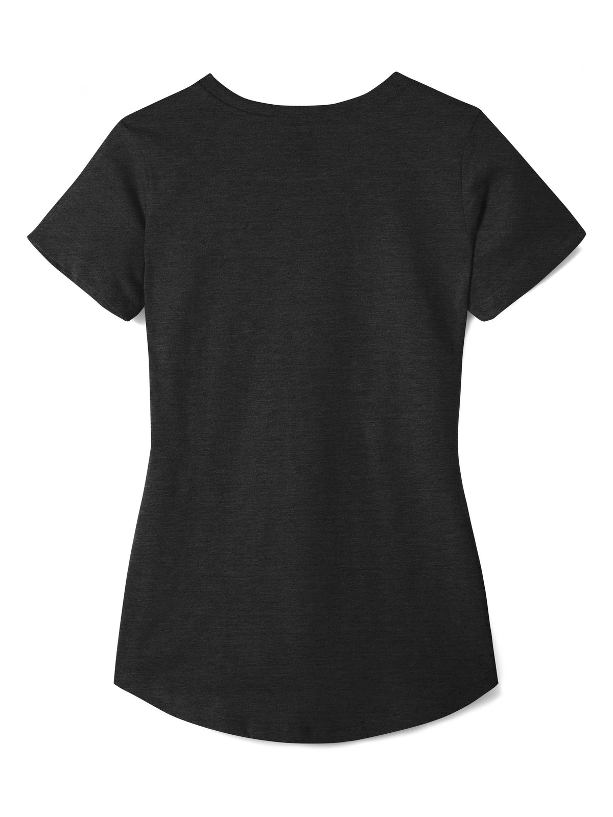 Women’s Lightweight Hipster Round Bottom Short Sleeve Tunic T Shirt in Charcoal Heather - Hat and Beyond blank tee