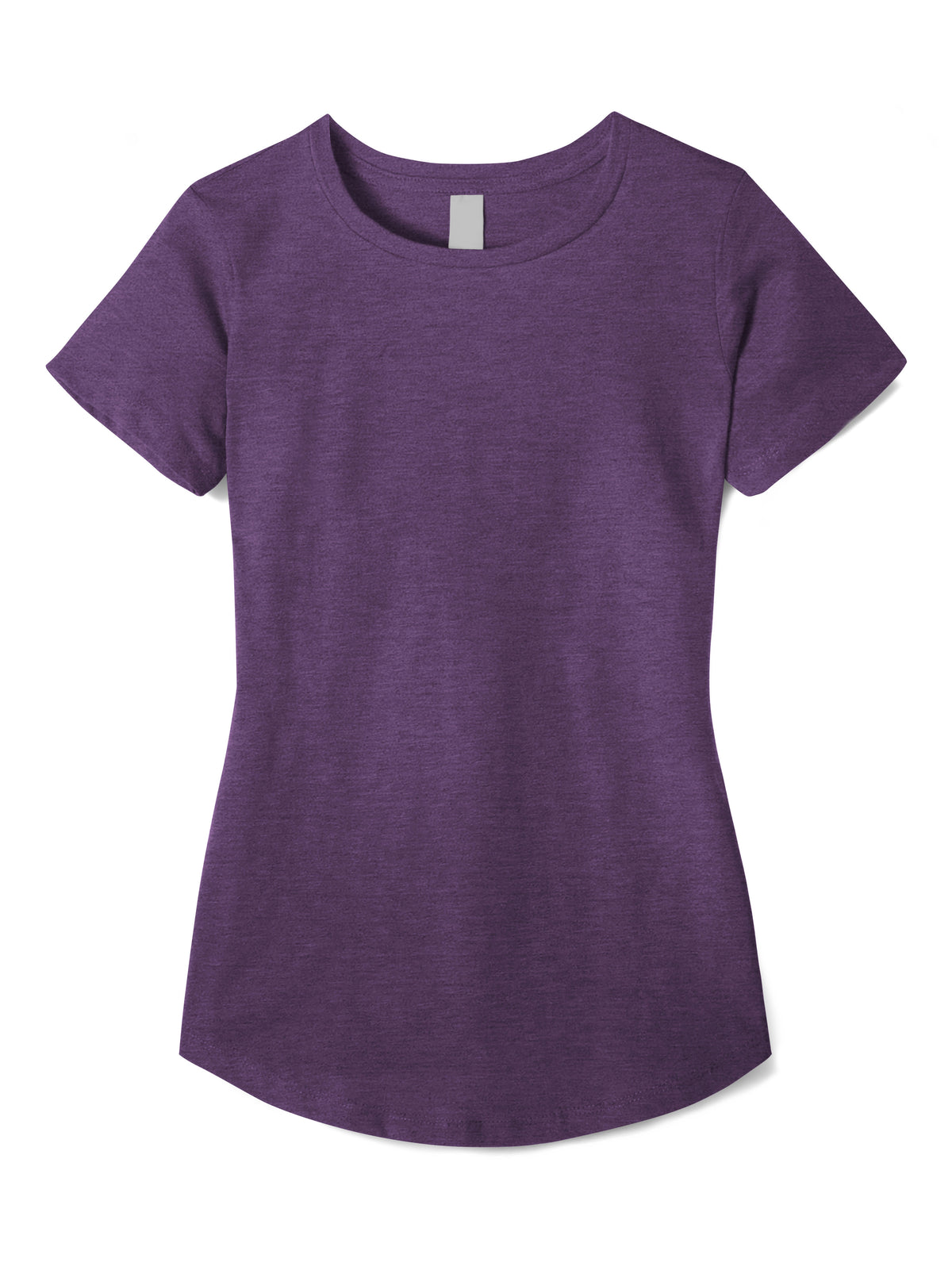 Women’s Lightweight Hipster Round Bottom Short Sleeve Tunic T Shirt in Fig Purple Heather - Hat and Beyond blank tee