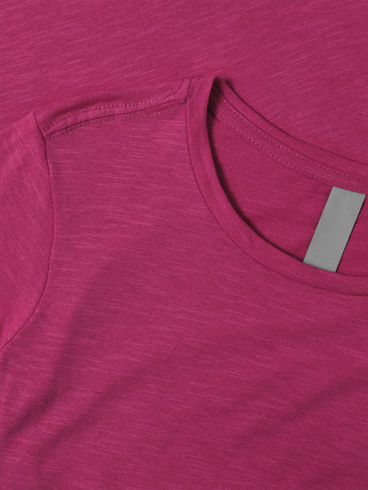 Women’s Lightweight Hipster Round Bottom Short Sleeve Tunic T Shirt in Hot Pink - Hat and Beyond blank tee