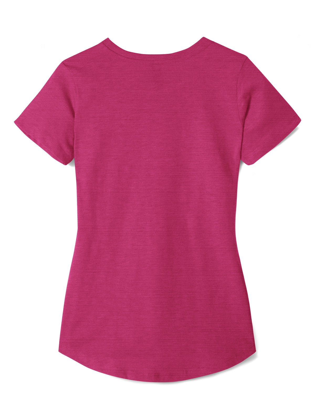 Women’s Lightweight Hipster Round Bottom Short Sleeve Tunic T Shirt in Hot Pink - Hat and Beyond blank tee