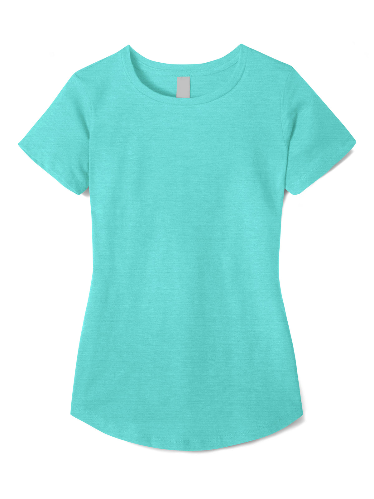 Women’s Lightweight Hipster Round Bottom Short Sleeve Tunic T Shirt in Mint - Hat and Beyond blank tee