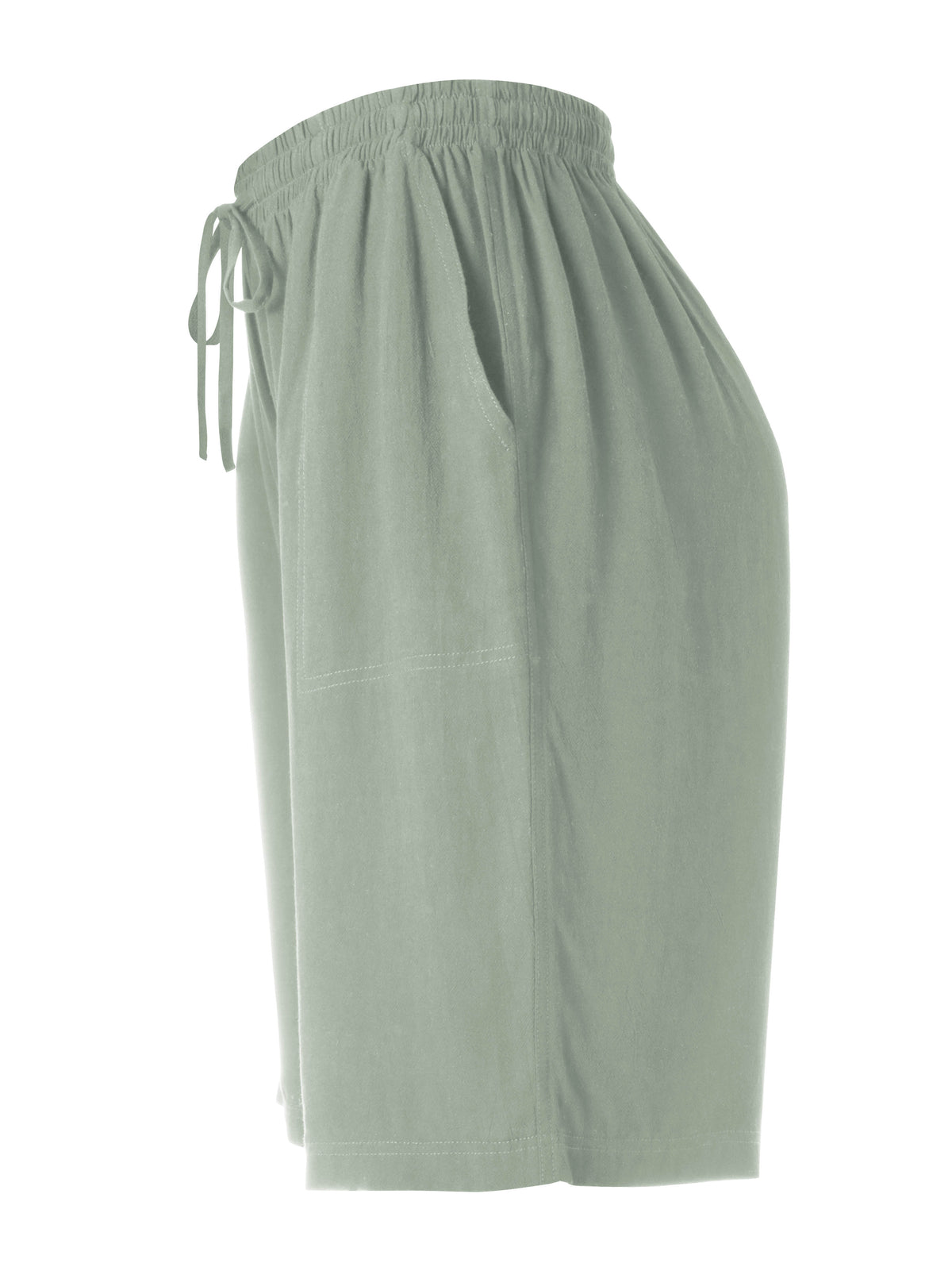 Women’s Beach Cover Long City Shorts [Slightly Sheer] in Olive - Hat and Beyond casual shorts