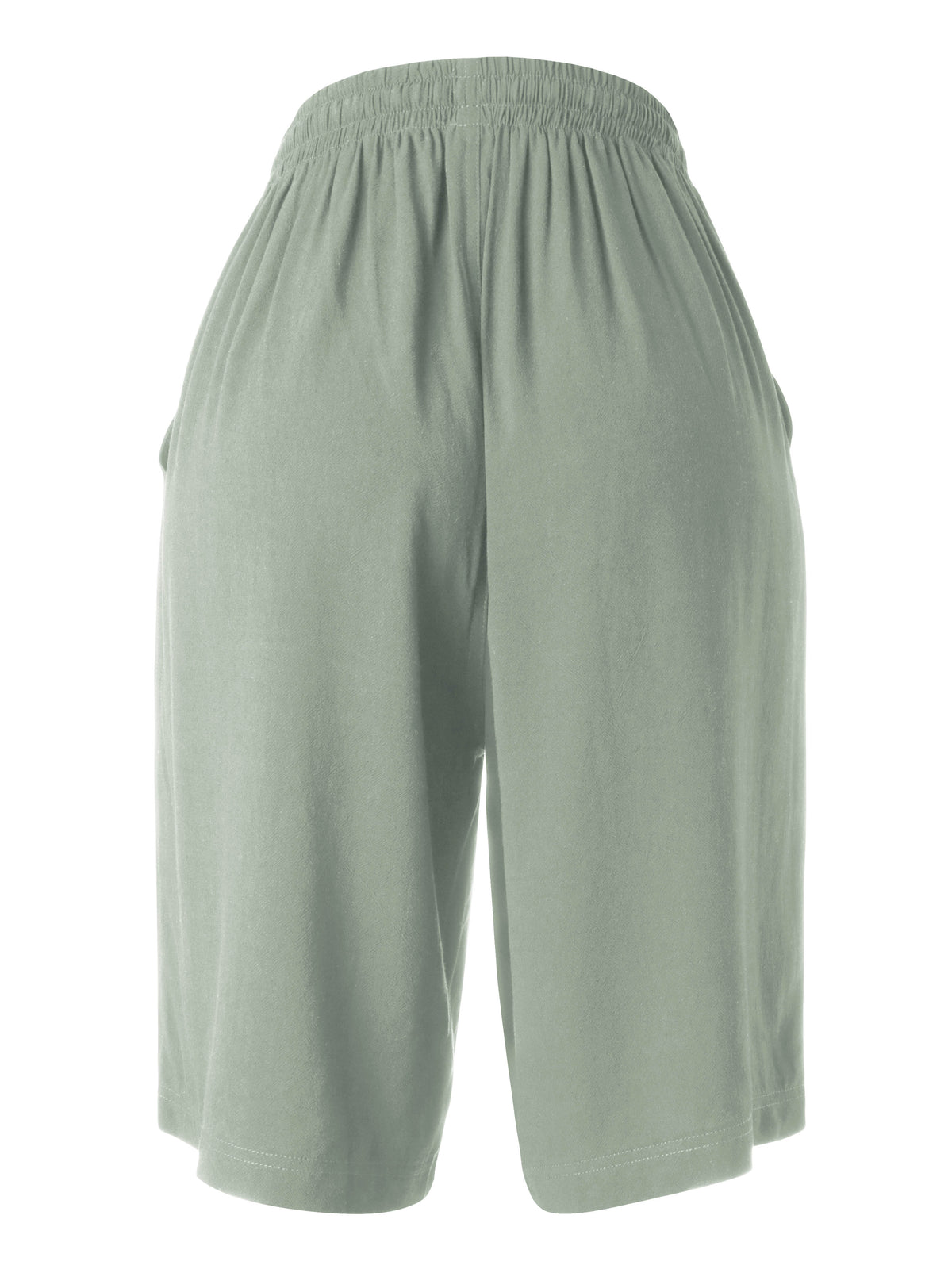 Women’s Beach Cover Long City Shorts [Slightly Sheer] in Olive - Hat and Beyond casual shorts