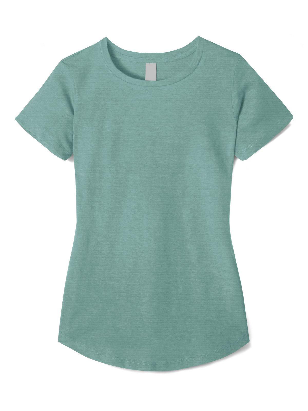 Women’s Lightweight Hipster Round Bottom Short Sleeve Tunic T Shirt in Seafoam - Hat and Beyond blank tee