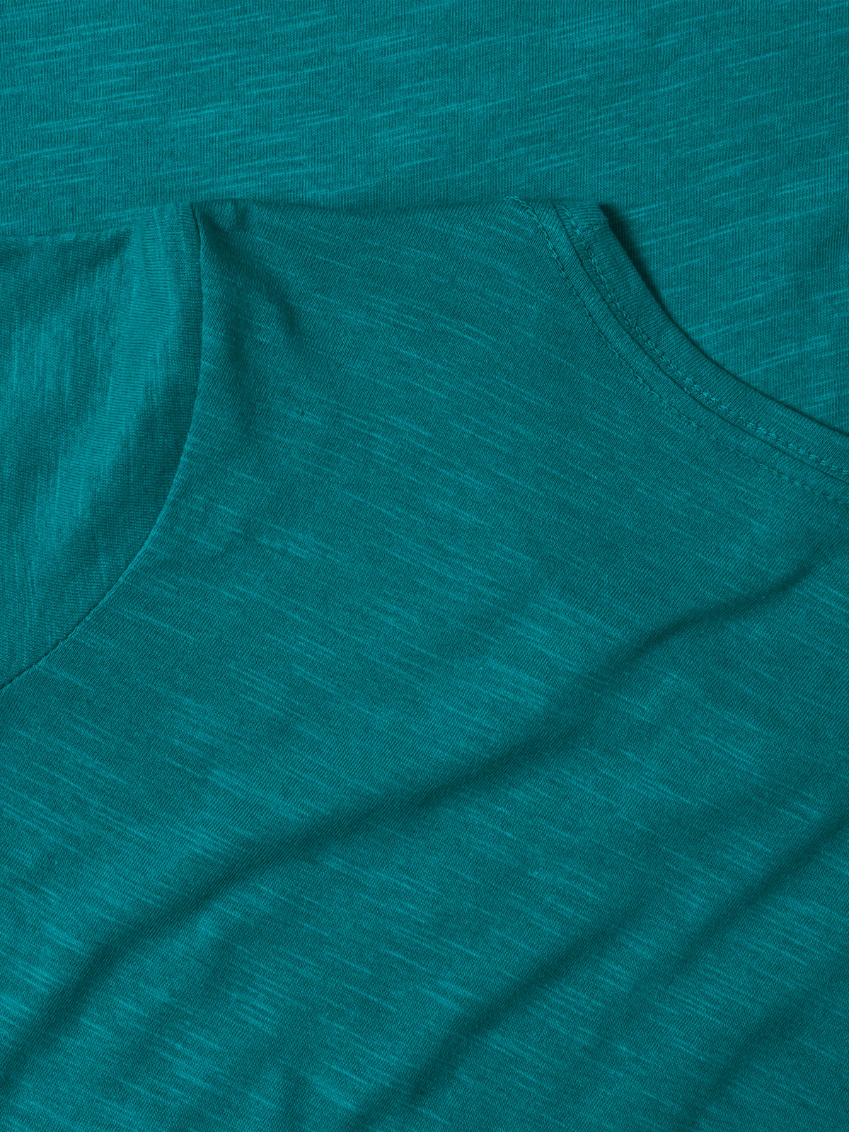 Women’s Lightweight Hipster Round Bottom Short Sleeve Tunic T Shirt in Teal Blue Heather - Hat and Beyond blank tee