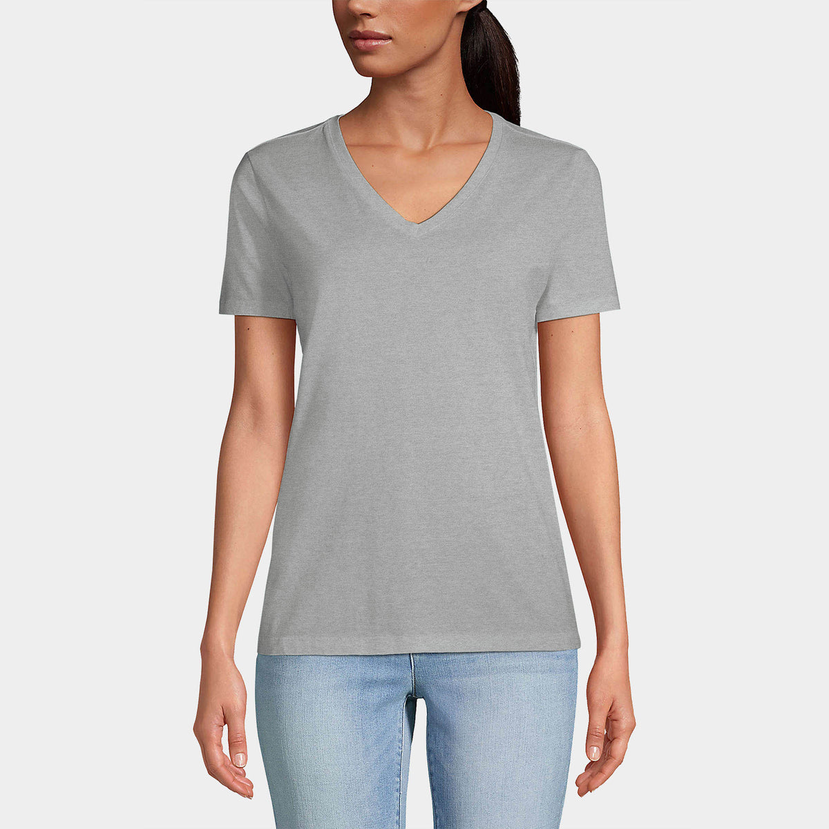 Women’s V-Neck T-Shirts in women v neck_cotton_summer_tshirt_custom_supreme_printing_design_quality_stylish_premium vneck_soft_high_workout_yoga_pilates_women_girls_girl_blend_poly