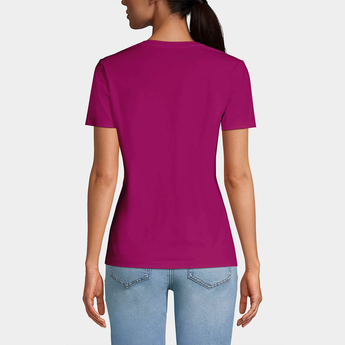 Women’s V-Neck T-Shirts in women v neck_cotton_summer_tshirt_custom_supreme_printing_design_quality_stylish_premium vneck_soft_high_workout_yoga_pilates_women_girls_girl_blend_poly