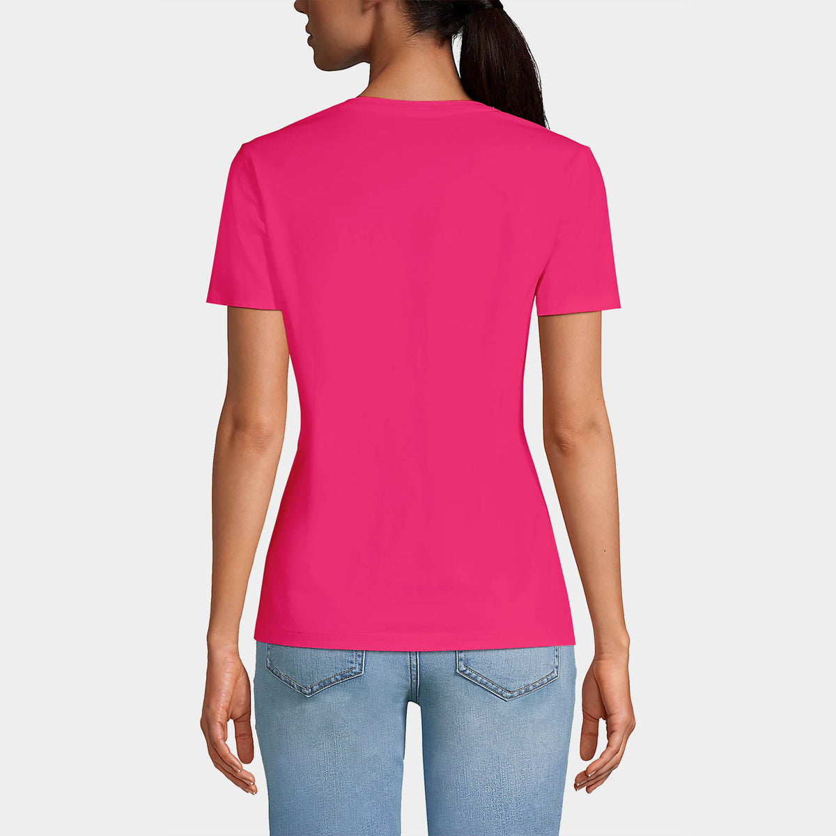 Women’s V-Neck T-Shirts in women v neck_cotton_summer_tshirt_custom_supreme_printing_design_quality_stylish_premium vneck_soft_high_workout_yoga_pilates_women_girls_girl_blend_poly