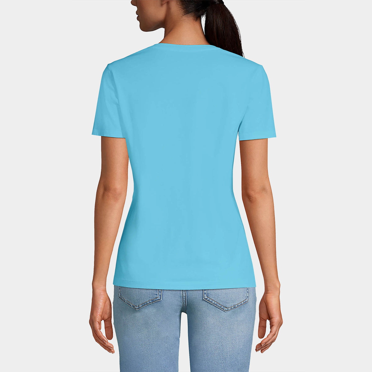 Women’s V-Neck T-Shirts in women v neck_cotton_summer_tshirt_custom_supreme_printing_design_quality_stylish_premium vneck_soft_high_workout_yoga_pilates_women_girls_girl_blend_poly
