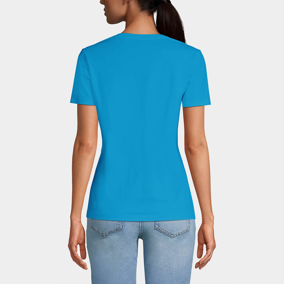 Women’s V-Neck T-Shirts in women v neck_cotton_summer_tshirt_custom_supreme_printing_design_quality_stylish_premium vneck_soft_high_workout_yoga_pilates_women_girls_girl_blend_poly