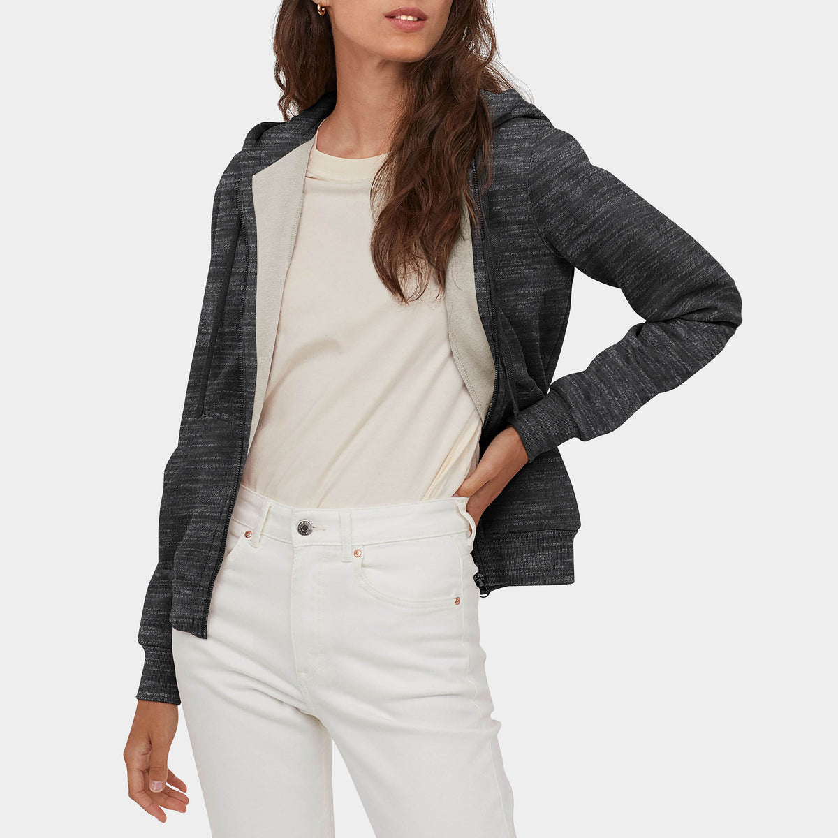 Women’s French Terry Full Zip Up in hoodie_for_women_yoga_workout_gym_capri_walking_elastic_harem_relaxed_spring_summer_casual fit_comfy_lounge_house pajama_athletic sports_trainin