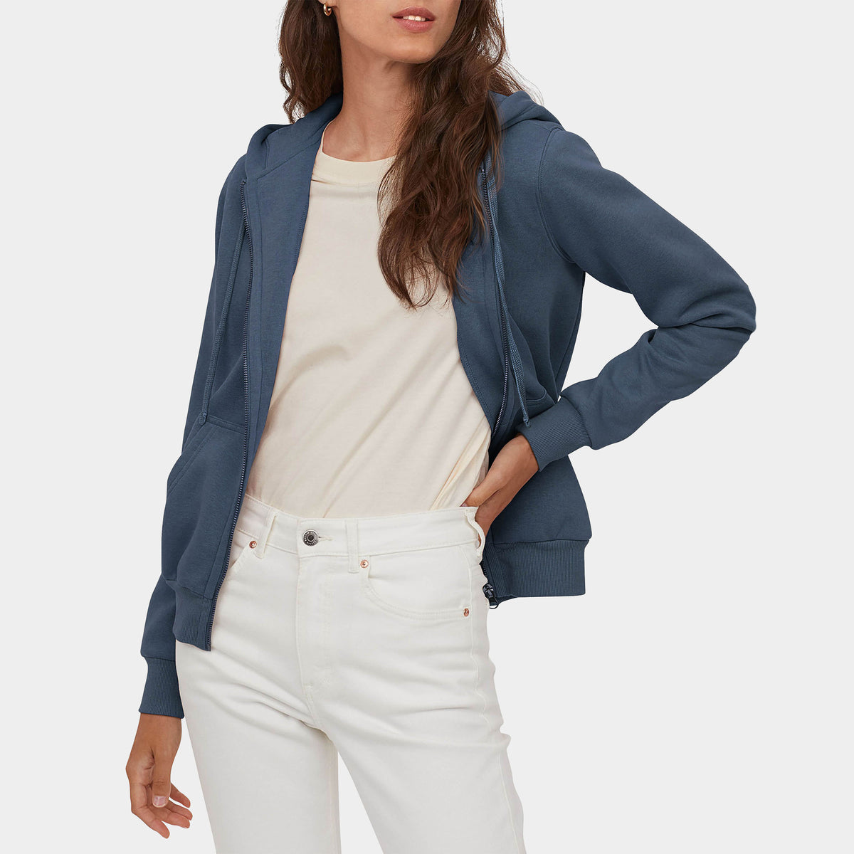 Women’s French Terry Full Zip Up in hoodie_for_women_yoga_workout_gym_capri_walking_elastic_harem_relaxed_spring_summer_casual fit_comfy_lounge_house pajama_athletic sports_trainin