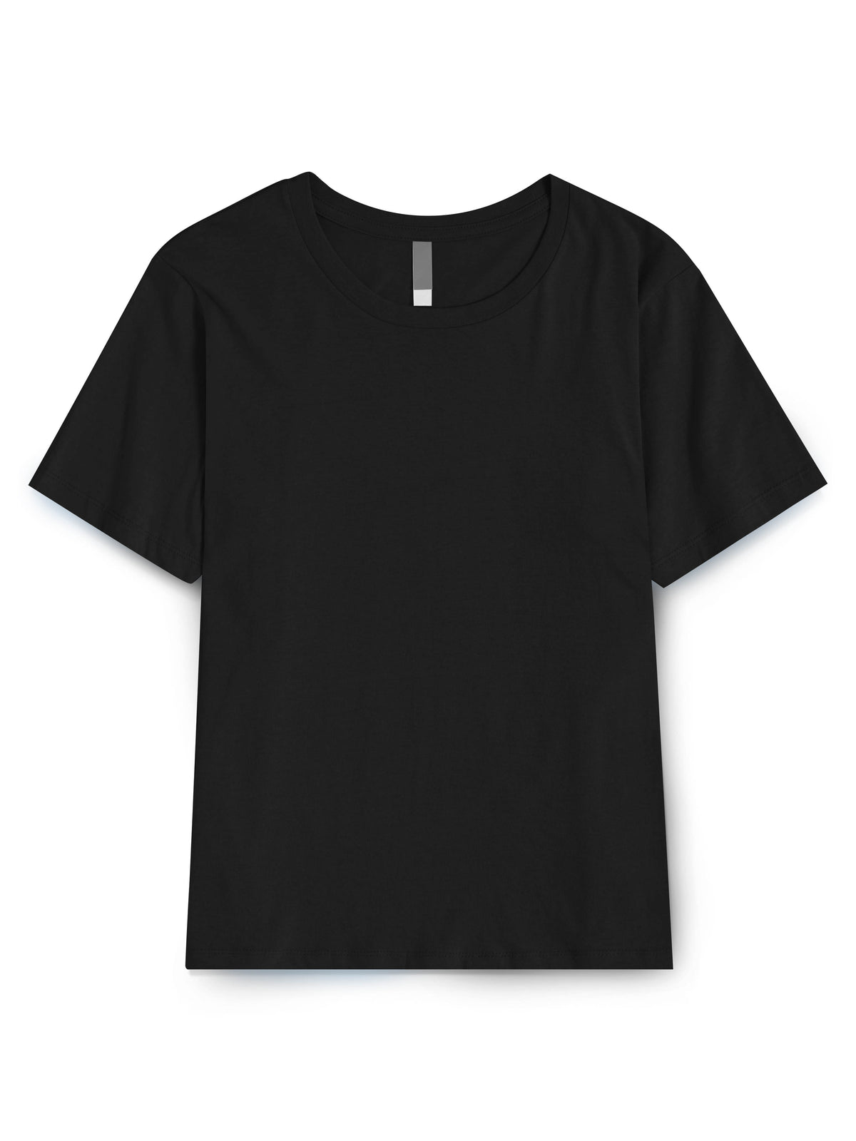 Women’s Basic Essential Soft Cotton Short Sleeve Crew Neck Tee in Black - Hat and Beyond blank tee