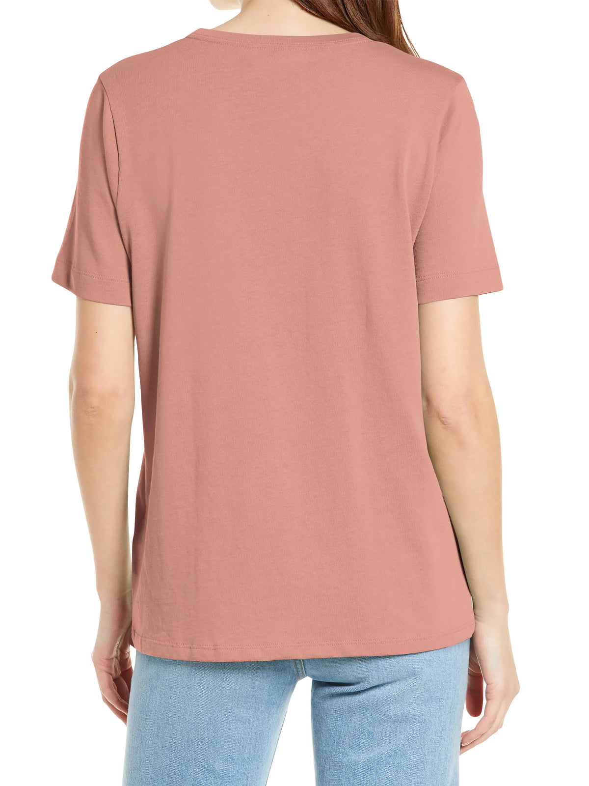Women’s Basic Essential Soft Cotton Short Sleeve Crew Neck Tee in Dusty Rose - Hat and Beyond blank tee