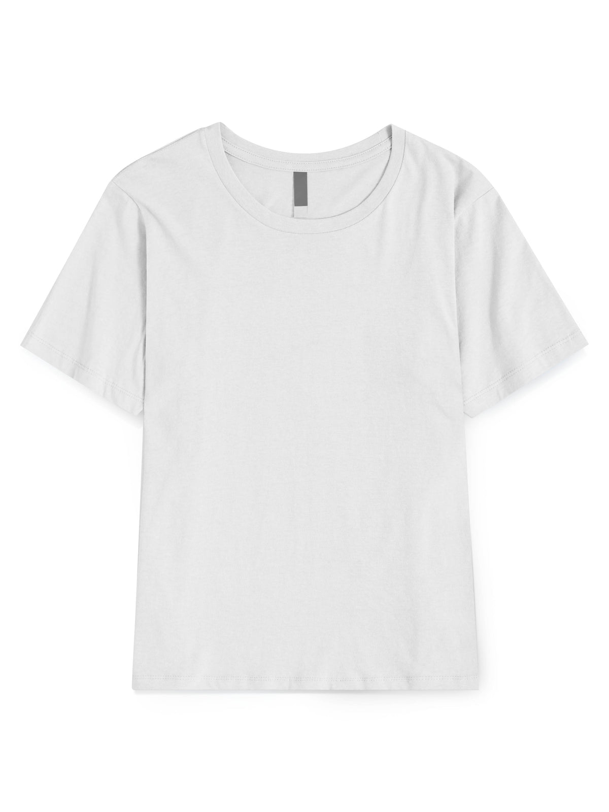 Women’s Basic Essential Soft Cotton Short Sleeve Crew Neck Tee in White - Hat and Beyond blank tee
