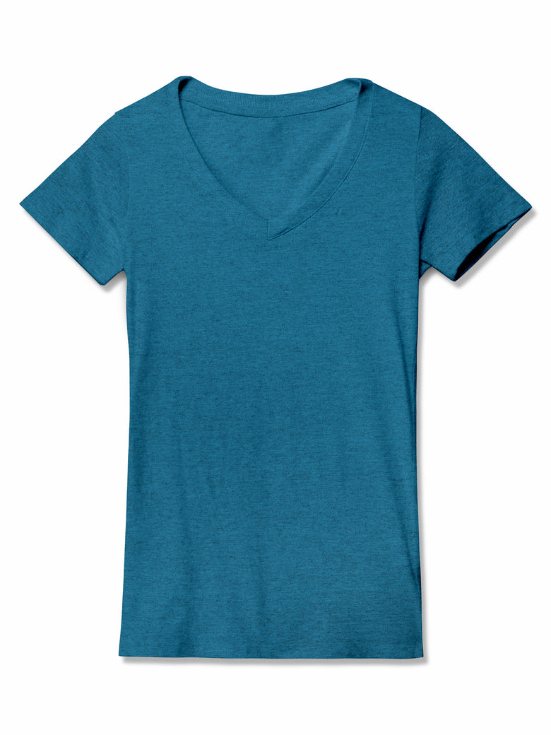 Women’s Triblend V Neck in Women's Triblend V Neck - Hat and Beyond - Hat and Beyond blank apparel