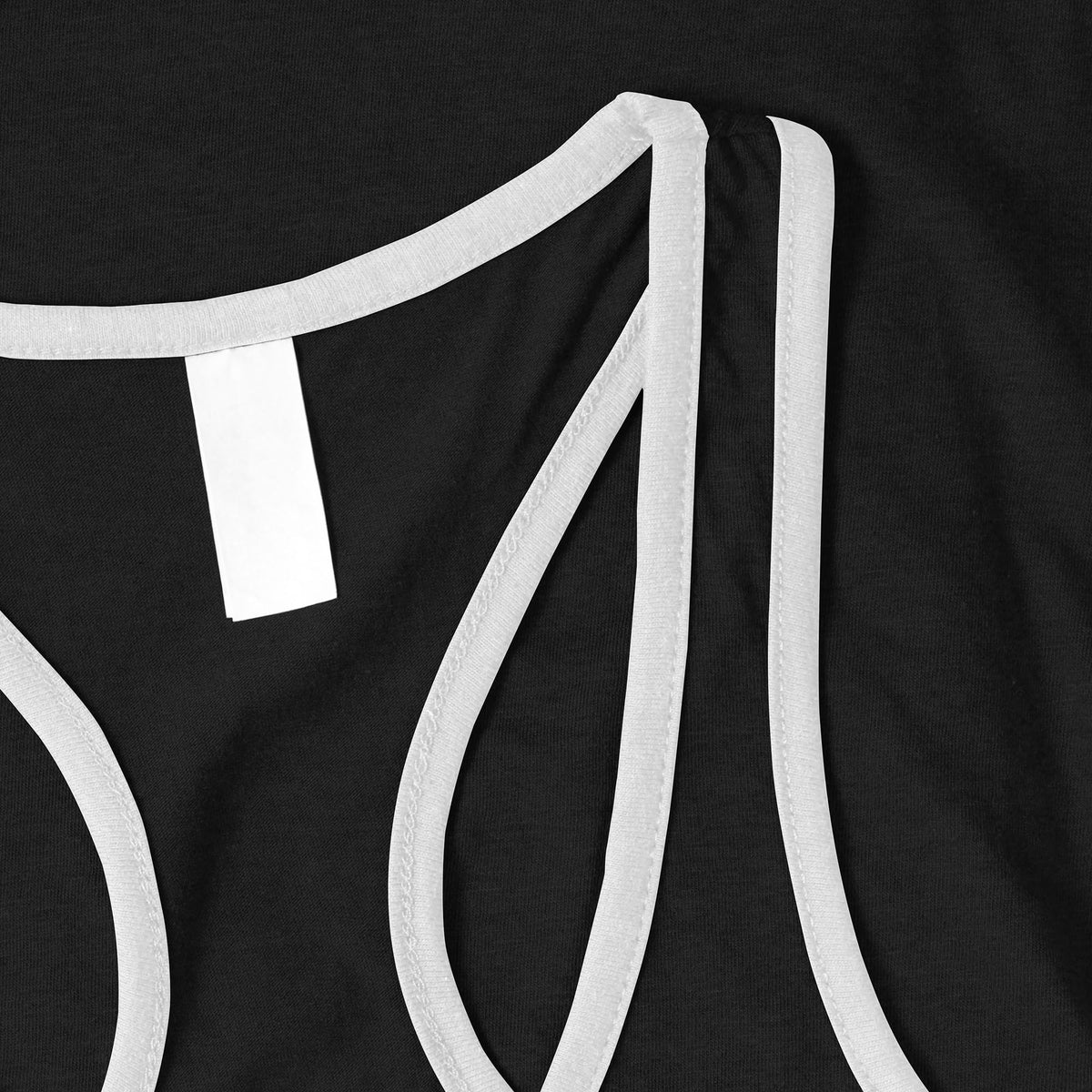 Women’s Tri-Blend Racer Back Tank Top with Contrast Binding in Black/Heather Gray - Hat and Beyond tank top
