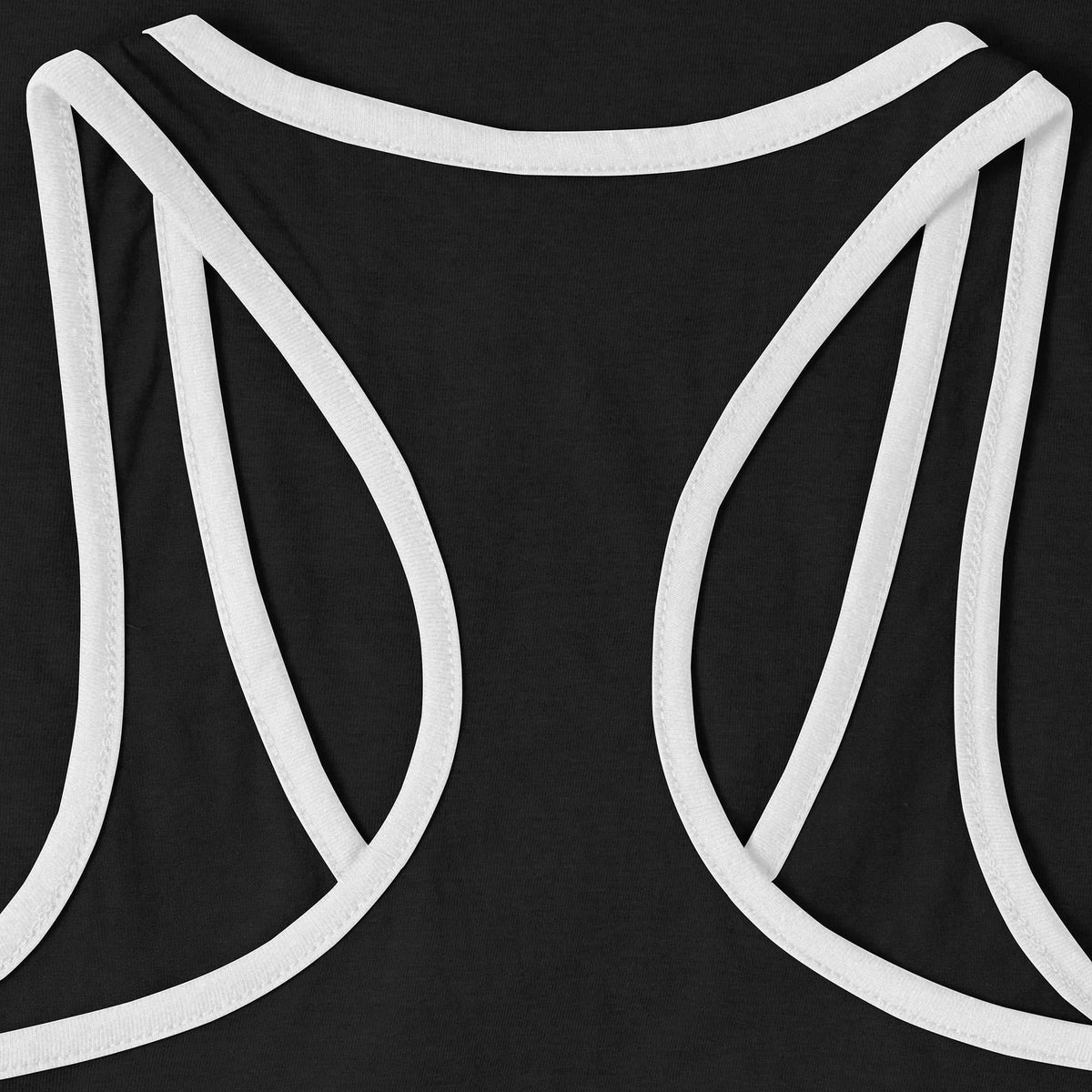 Women’s Tri-Blend Racer Back Tank Top with Contrast Binding in Black/Heather Gray - Hat and Beyond tank top