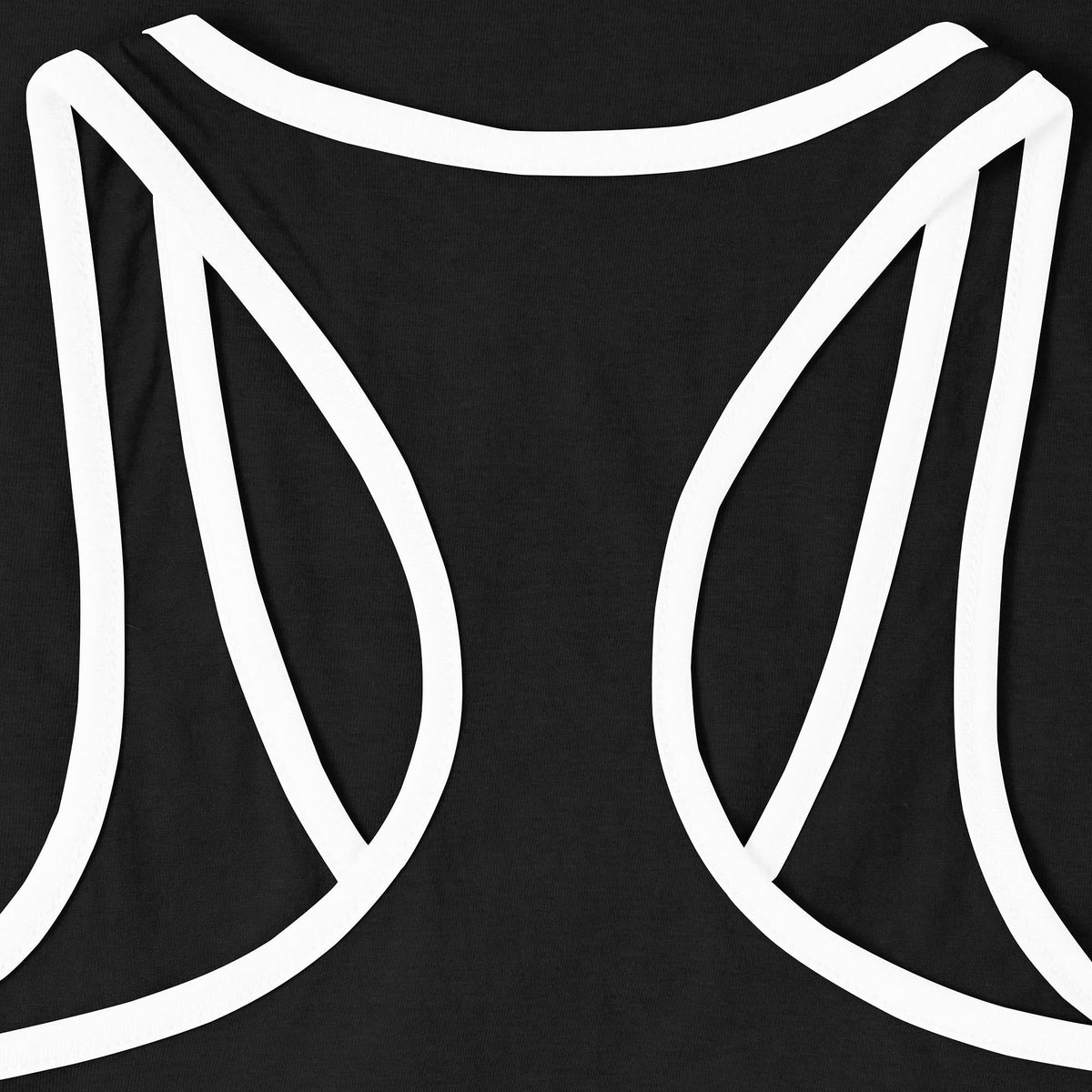 Women’s Tri-Blend Racer Back Tank Top with Contrast Binding in Black/White - Hat and Beyond tank top