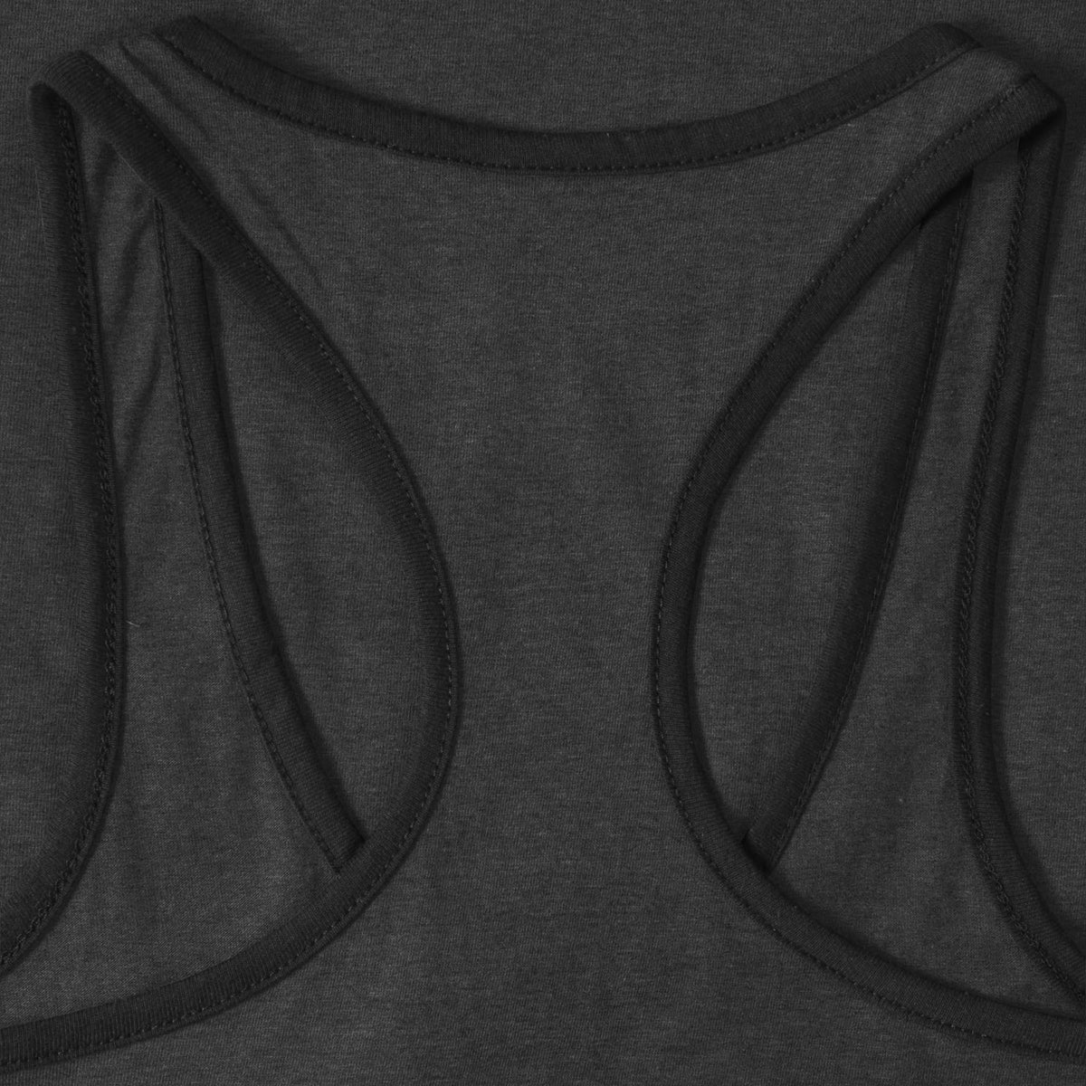 Women’s Tri-Blend Racer Back Tank Top with Contrast Binding in Charcoal/Black - Hat and Beyond tank top