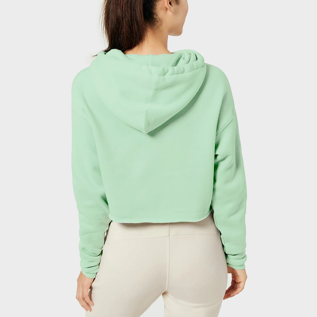 Women’s Crop Top Hoodie in crop_top_hoodie_fleece_long_top_corto_sleeve_pullover_camisa_de_entrenamiento_hooded_sweatshirt_casual_loose_shirt_teen_girl_fashion_cute_raglan_army_cam