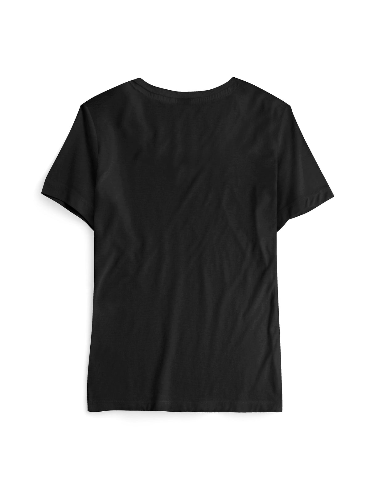Women’s Lightweight Scoop Neck Short Sleeve T Shirt in Black - Hat and Beyond blank tee