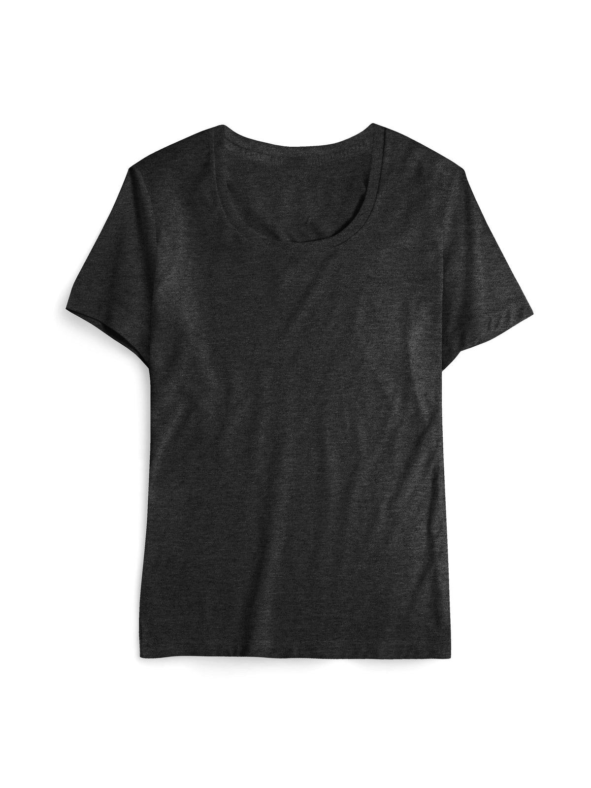 Women’s Lightweight Scoop Neck Short Sleeve T Shirt in Charcoal - Hat and Beyond blank tee