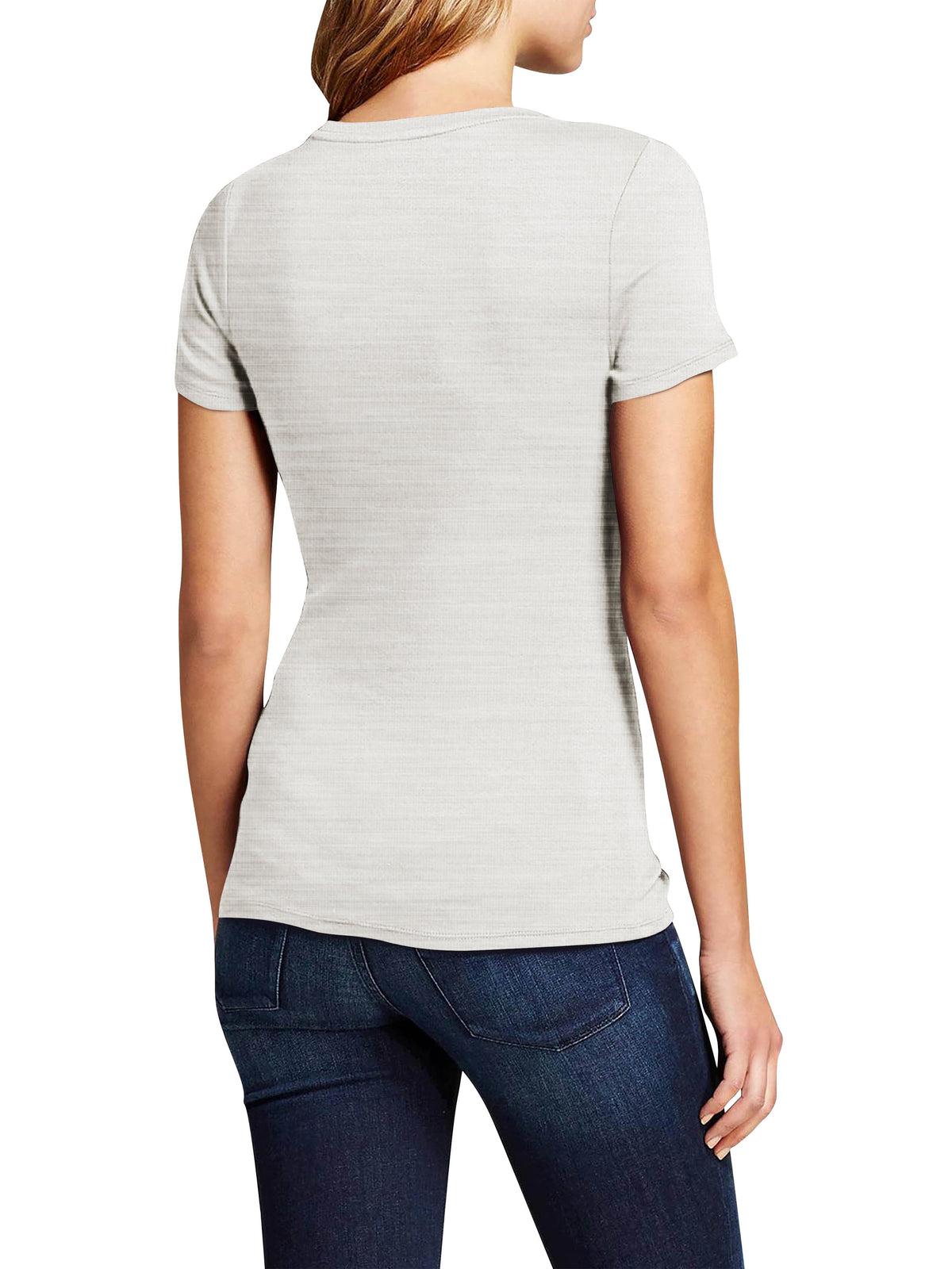 Women’s Lightweight Scoop Neck Short Sleeve T Shirt in Oatmeal - Hat and Beyond blank tee