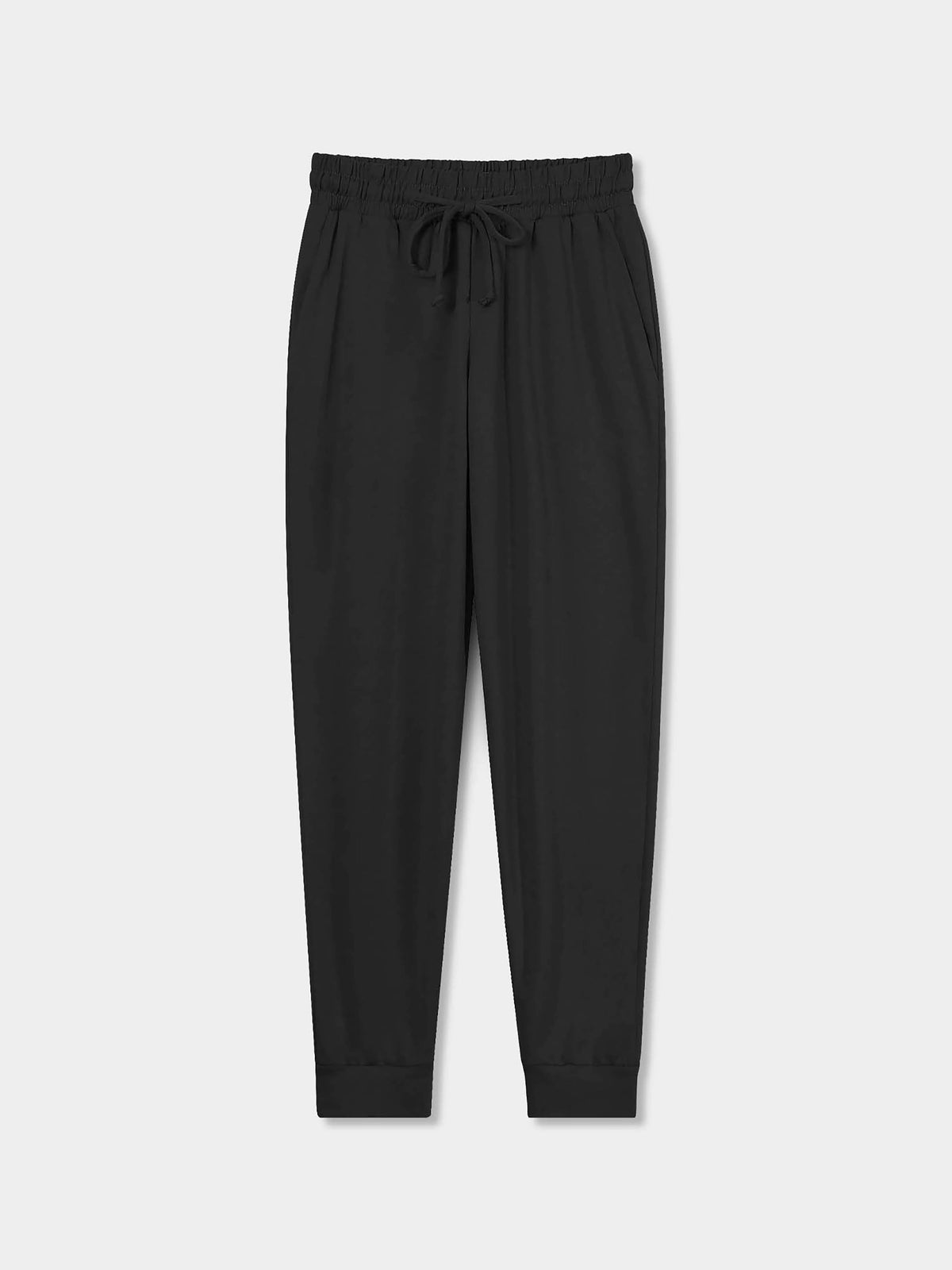 Women's Lightweight French Terry Joggers Black – Wholesale Blank French Terry Joggers | Hat and Beyond